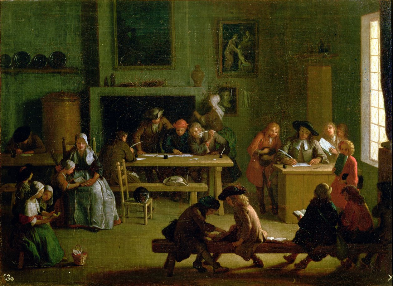 Interno di una scuola da Michel Ange Houasse