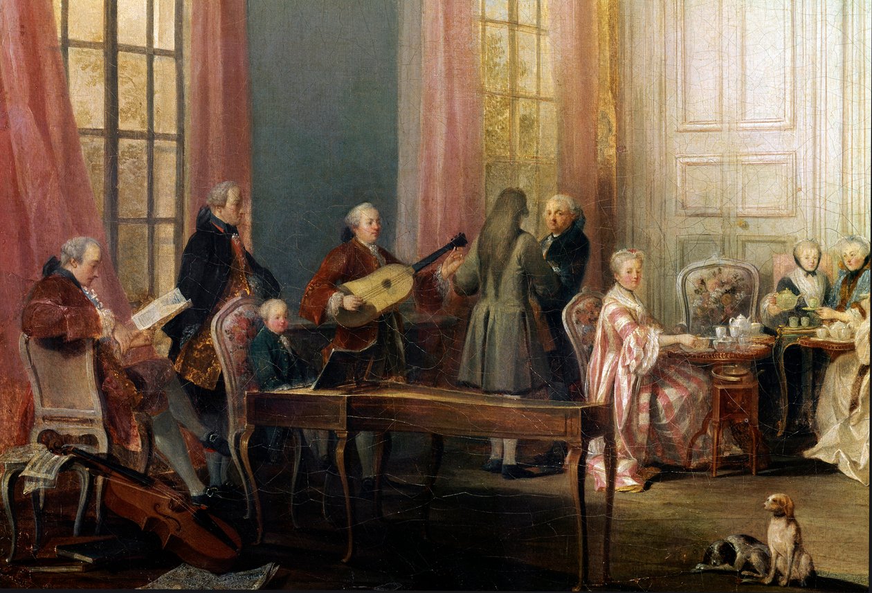 Gli inglesi furono serviti nel Salon des Quatre-Glaces da Michel Barthelemy Ollivier or Olivier