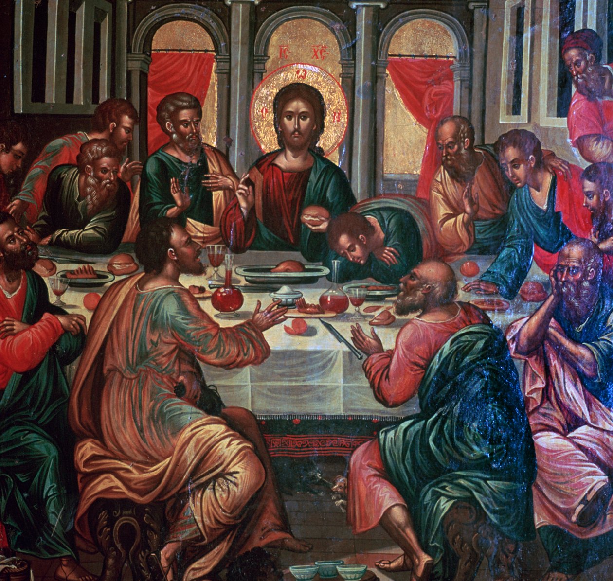 Icona della Cena Ultima da Michel Damaskinos