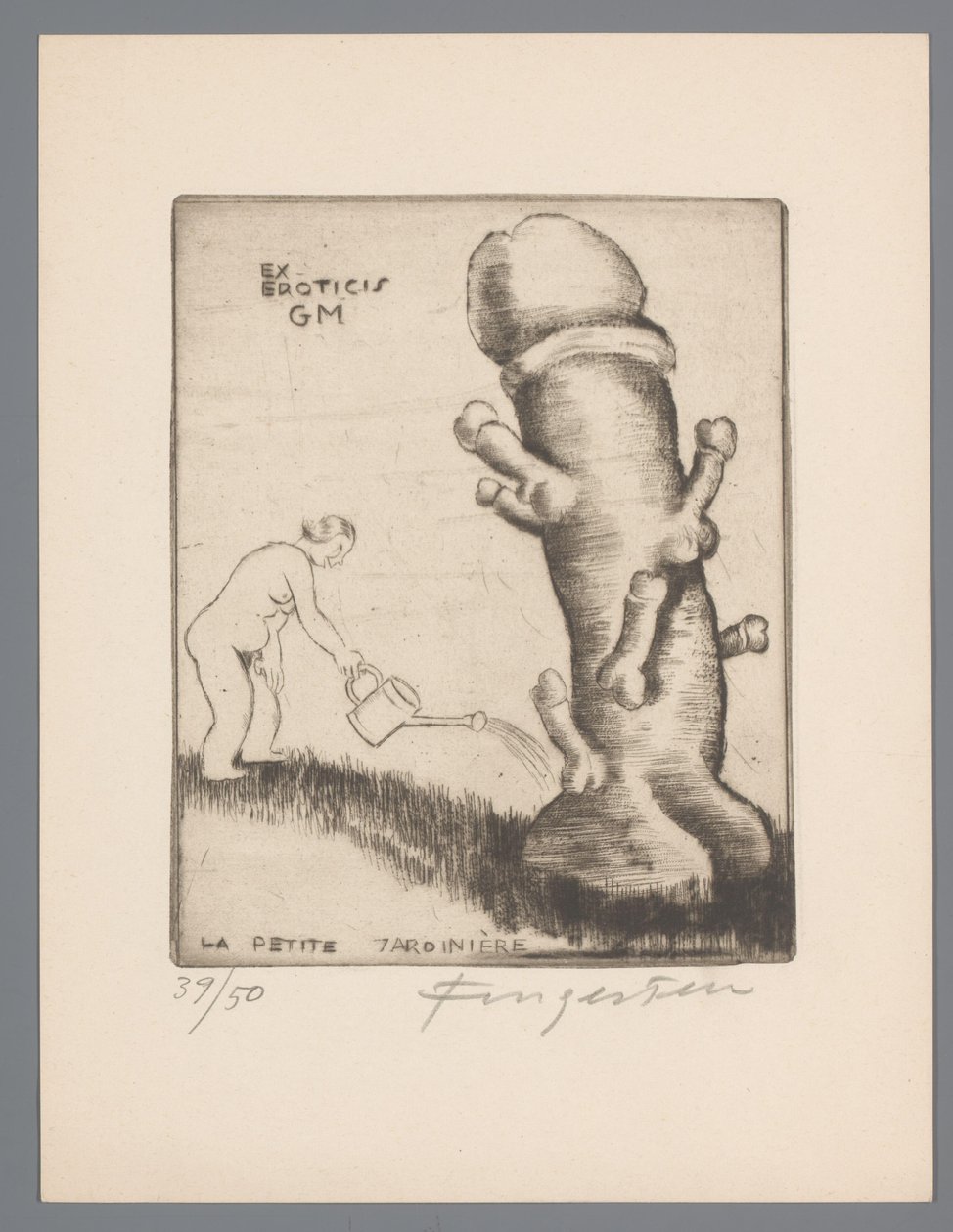 Ex libris di Gianni Mantero da Michel Fingesten (signed by artist)