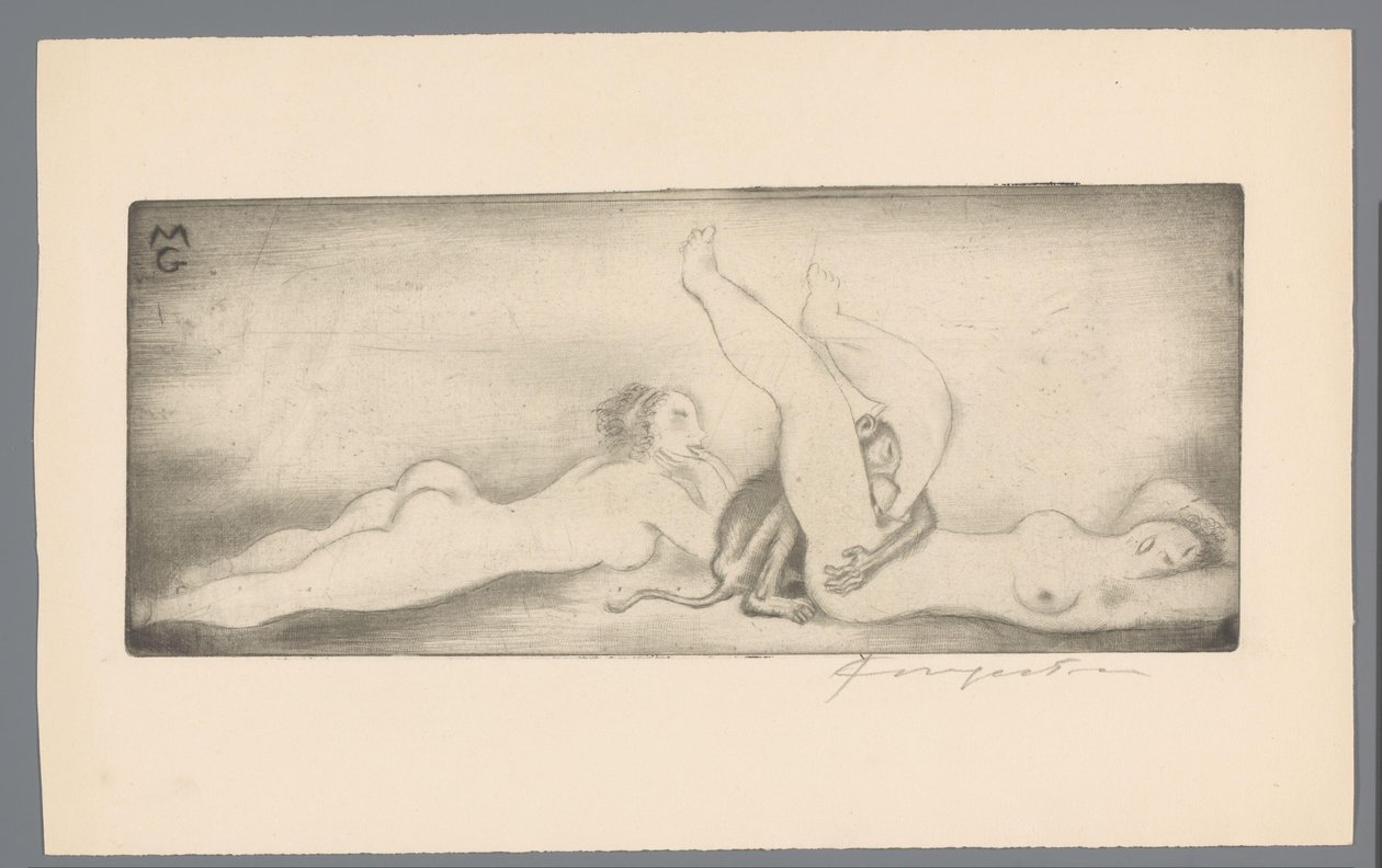 Ex libris di Gianni Mantero da Michel Fingesten (signed by artist)