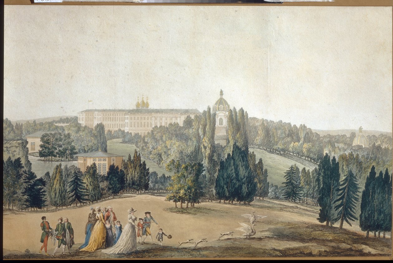 Vista di Tsarskoye Selo. La passeggiata dell