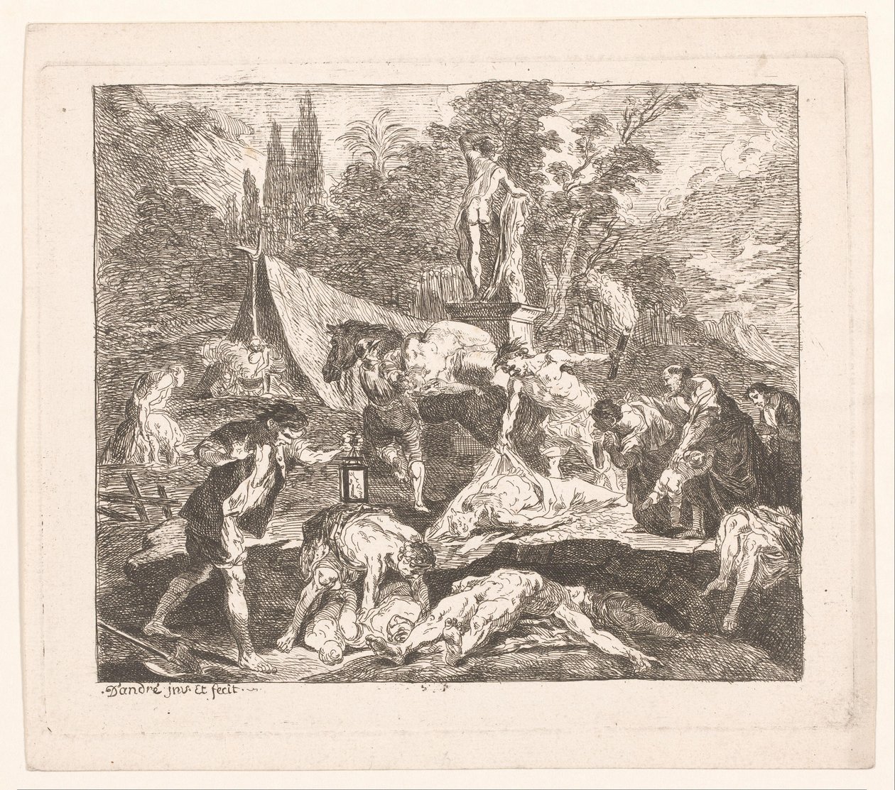 Sepoltura dei morti da Michel Francois Dandre Bardon