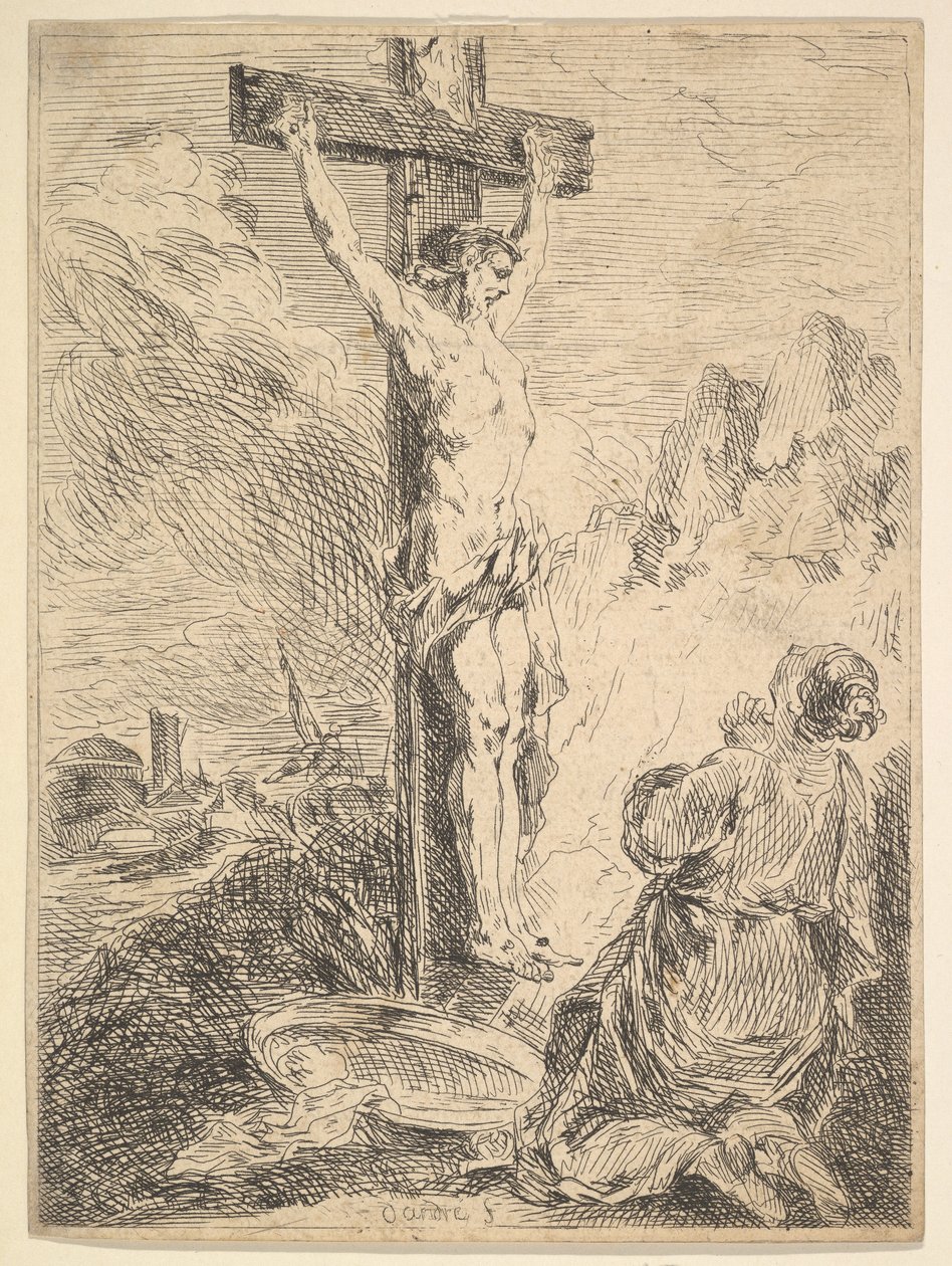 Maria Maddalena che prega ai piedi della croce, 1720-83 da Michel Francois Dandre Bardon