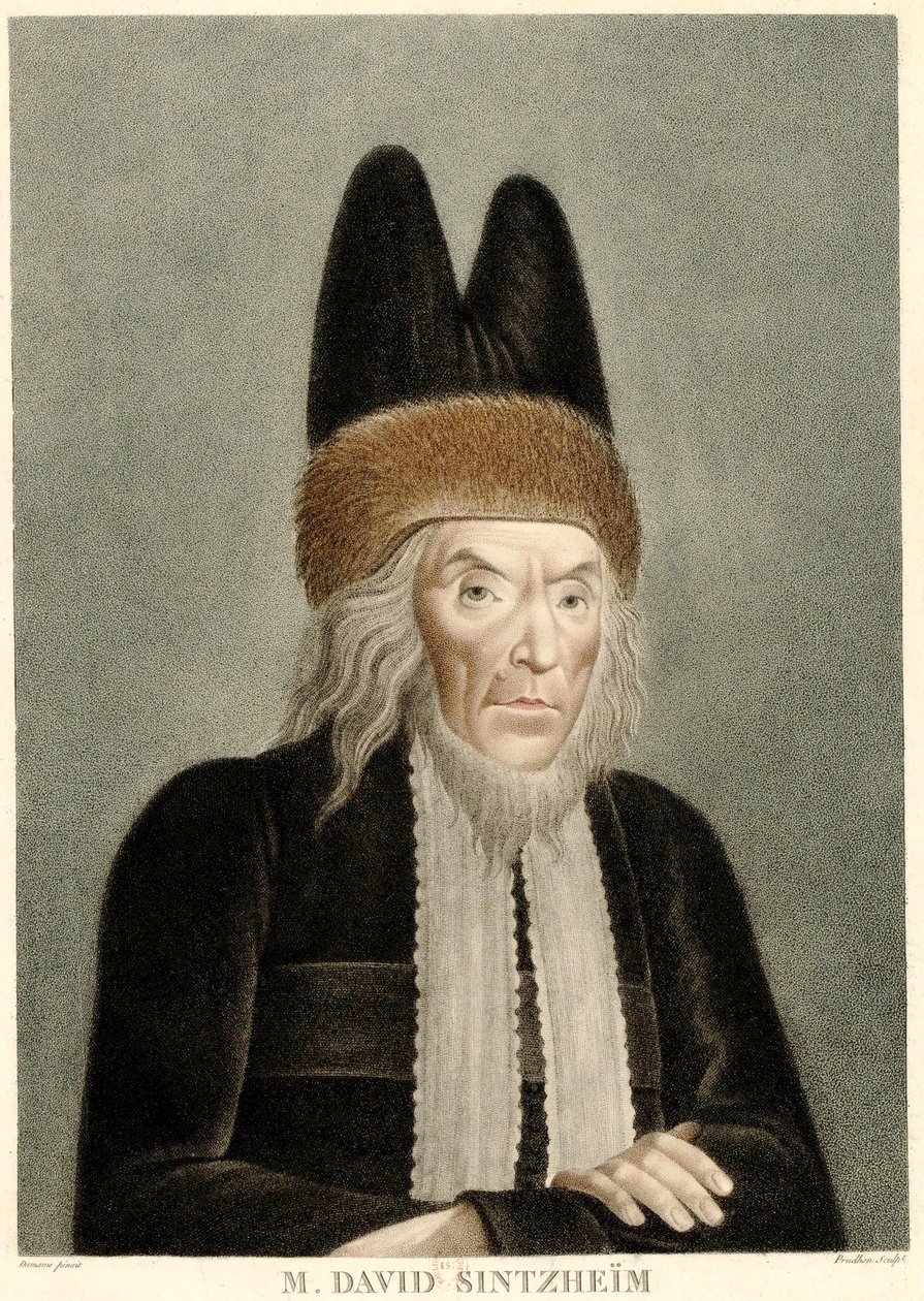 Ritratto di David Sintzheim da Michel François Damame Demartrais