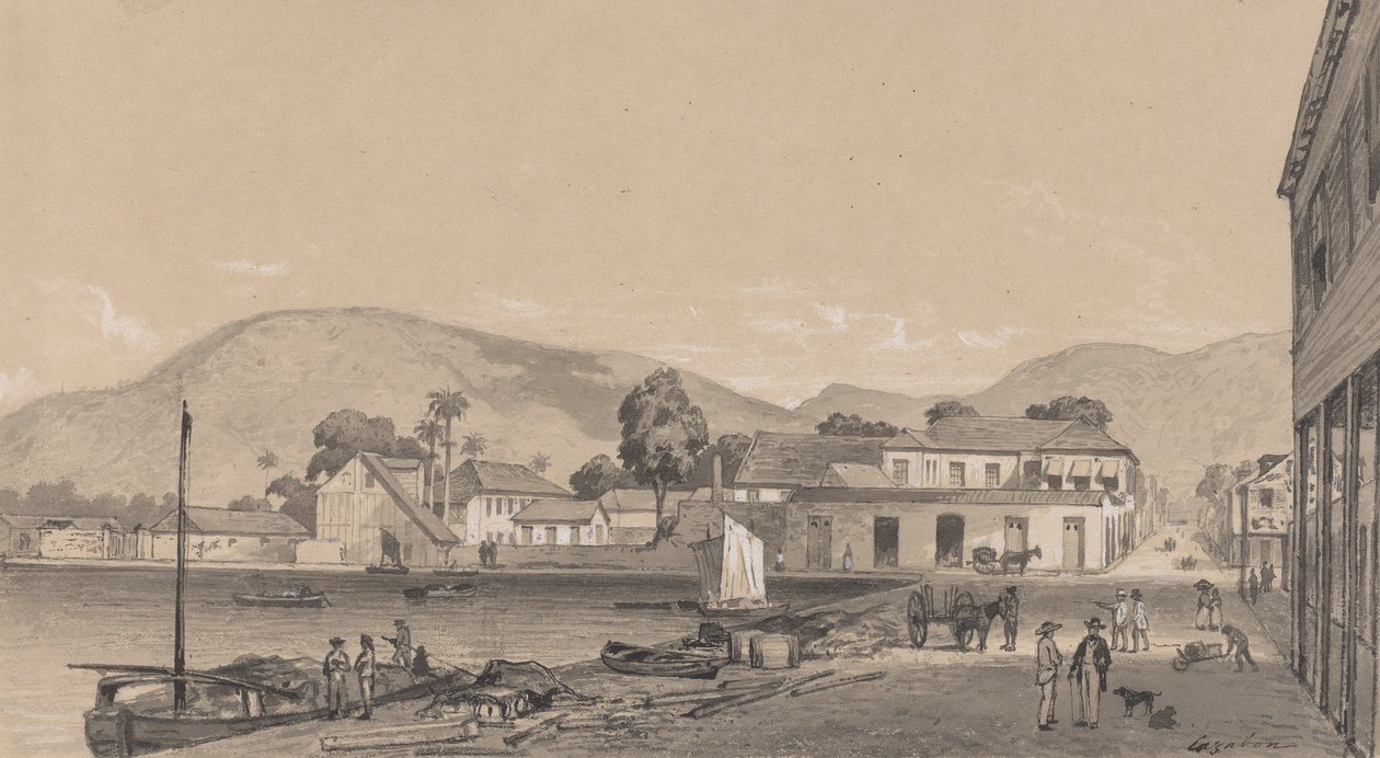 Dogana e Molo di San Vincenzo da Michel Jean Cazabon