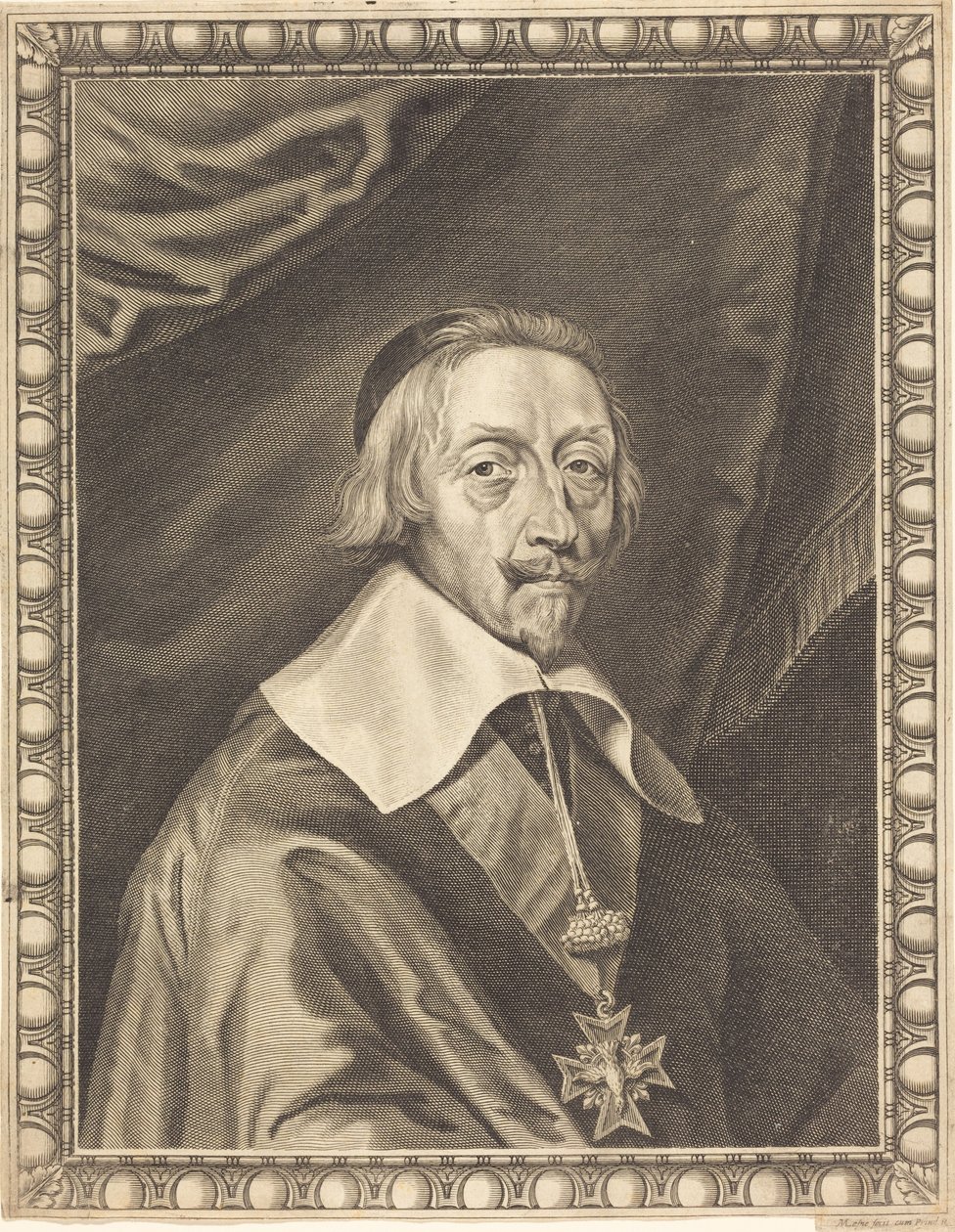 Armand Jean du Plessis, cardinale Richelieu da Michel Lasne