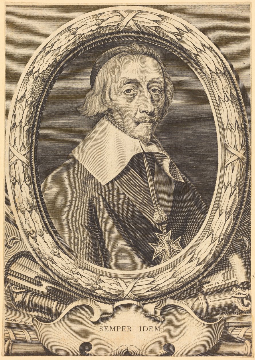 Armand Jean du Plessis, cardinale Richelieu da Michel Lasne
