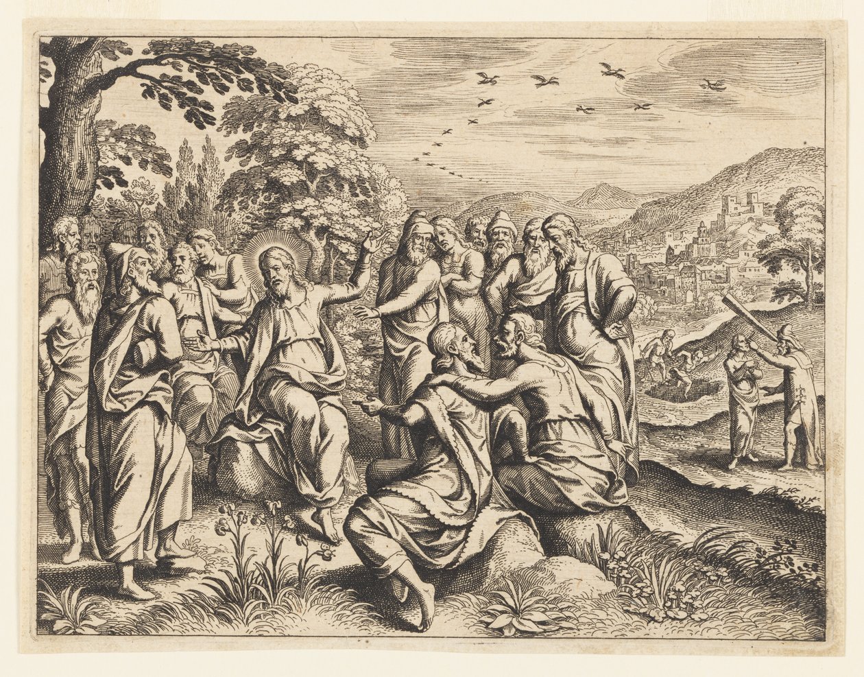 Discorso della montagna da Michel Lasne