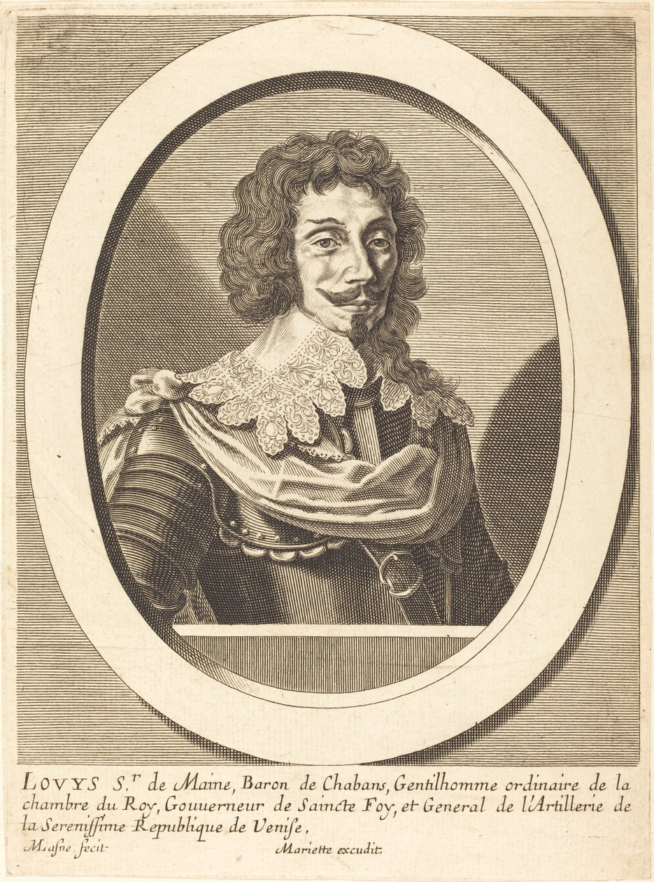 Luigi Sieur de Maine da Michel Lasne after Pierre Jean Mariette