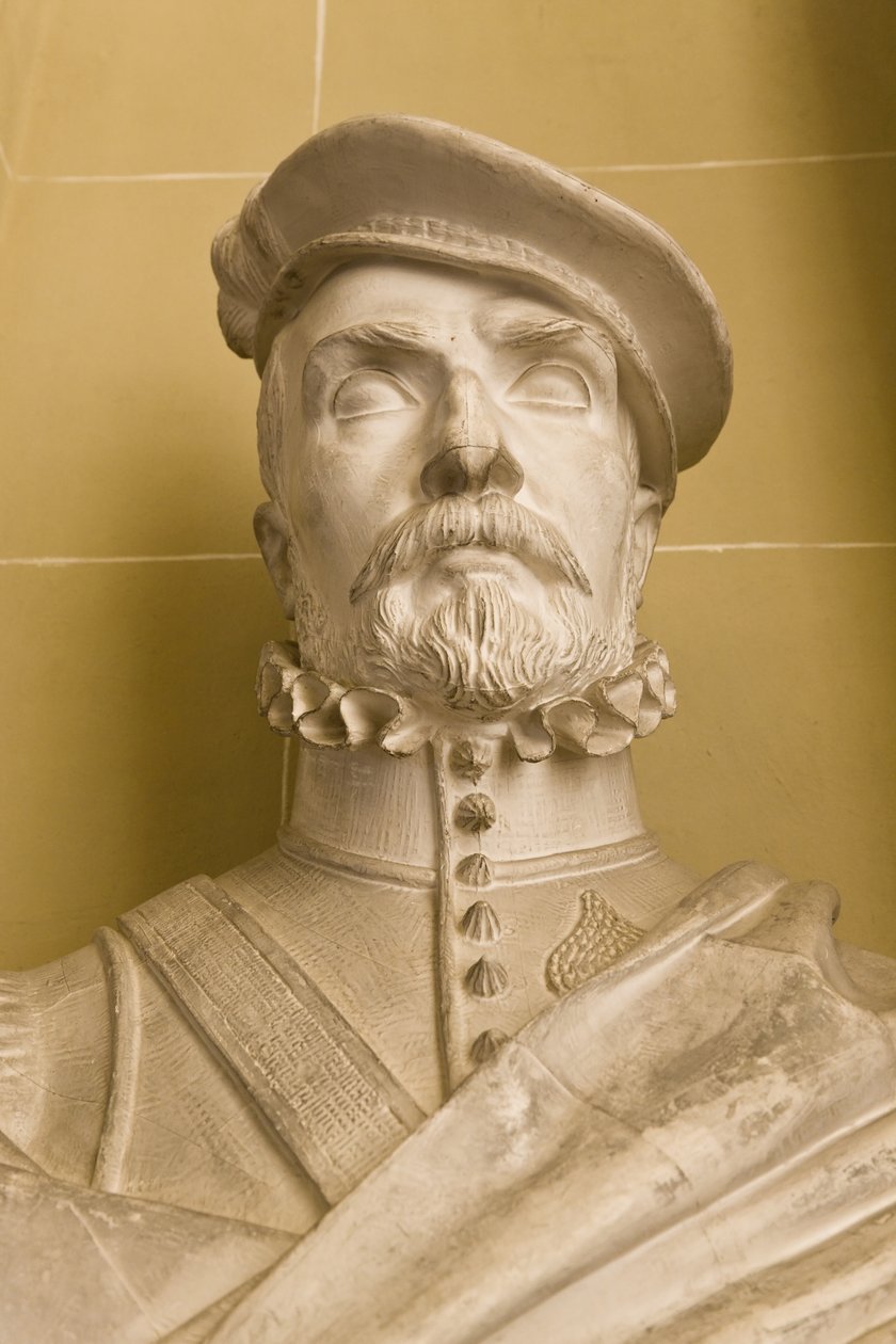 Copia di un busto ritratto di Hernan Cortes (gesso) da Victor Louis