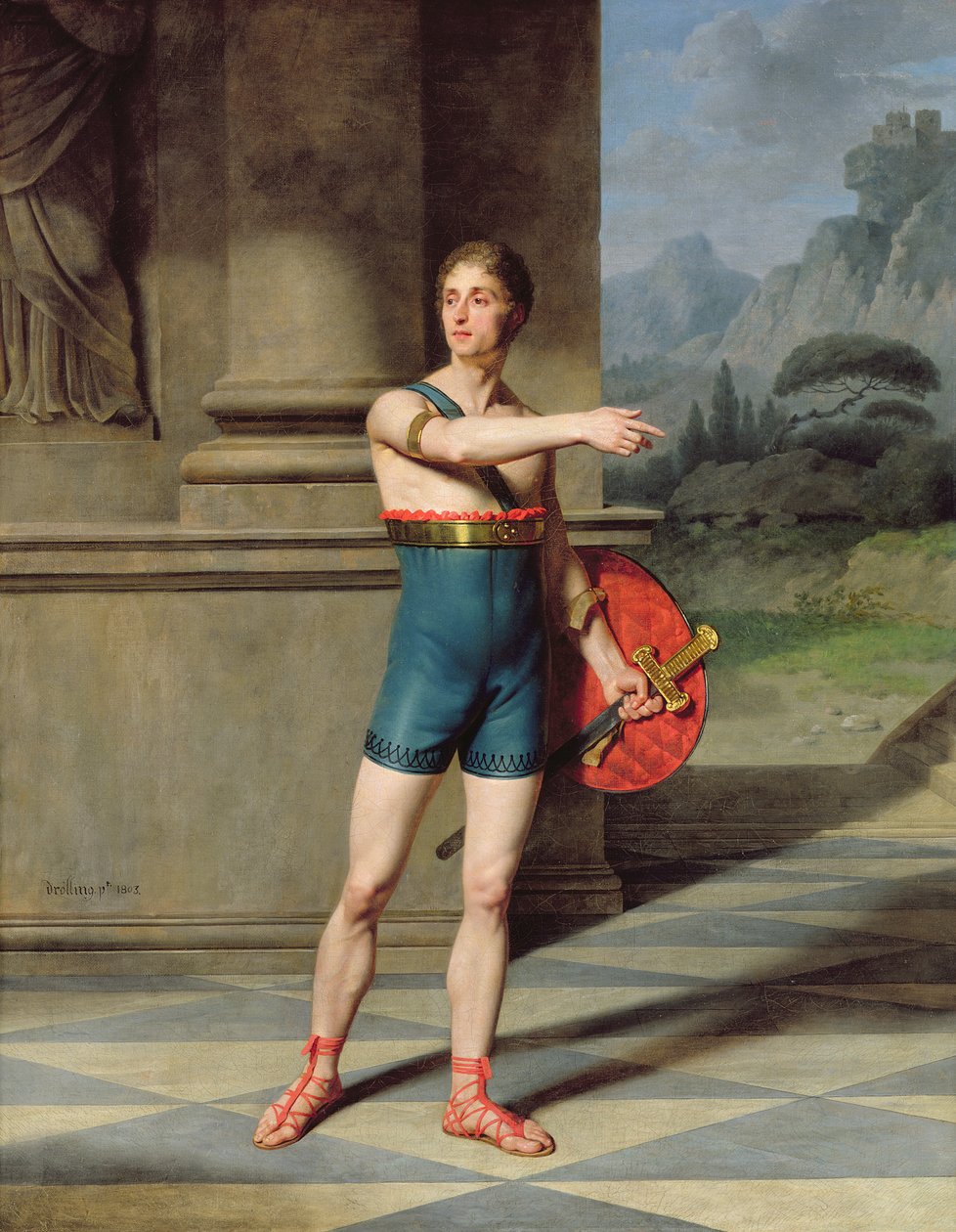 Ritratto di Nicolas Baptiste nel ruolo di Orazio da Michel Martin Drolling