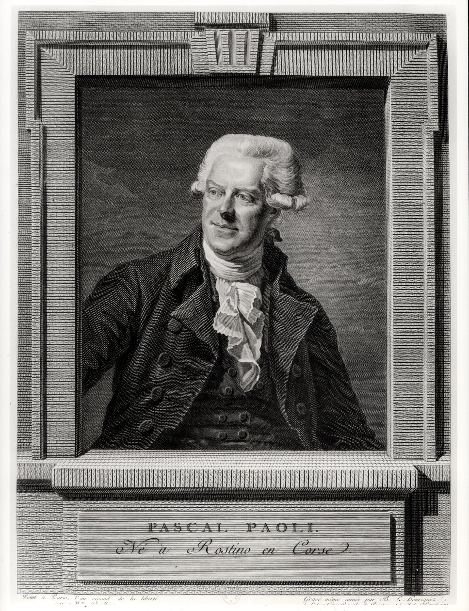 Ritratto di Pascal Paoli, inciso da Benoit Louis Henriquez (1732-1806) 1793 da Michel Martin Drolling