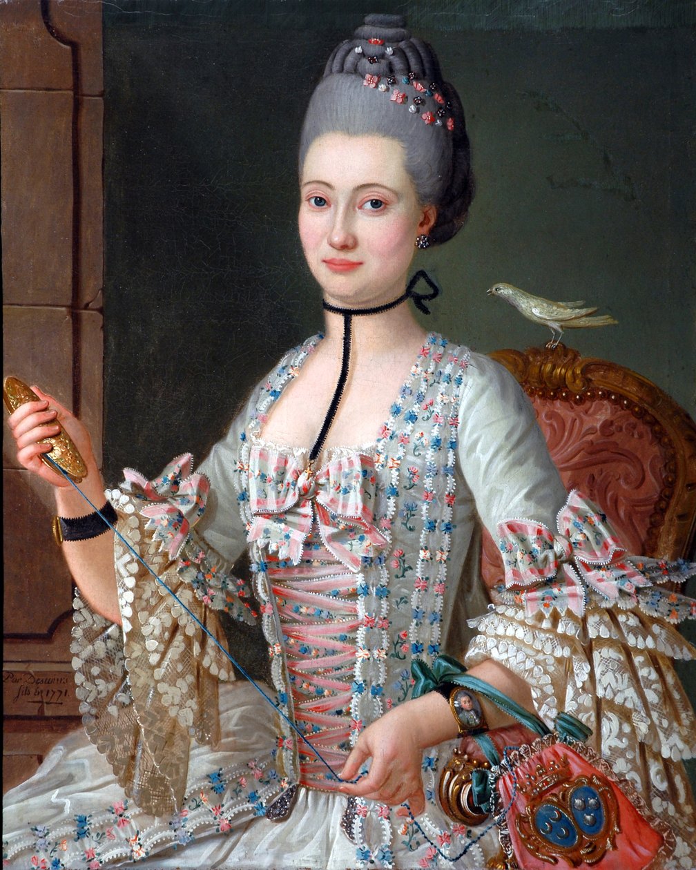 Ritratto di Elizabeth de la Vallée de la Roche da Michel Pierre Hubert Descours