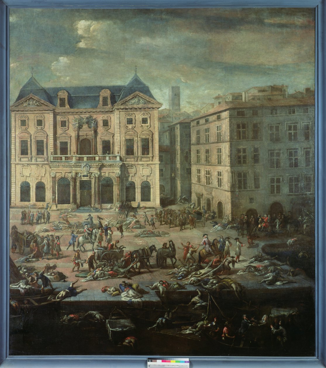 Veduta del Municipio di Marsiglia durante la Peste del 1720 da Michel Serre
