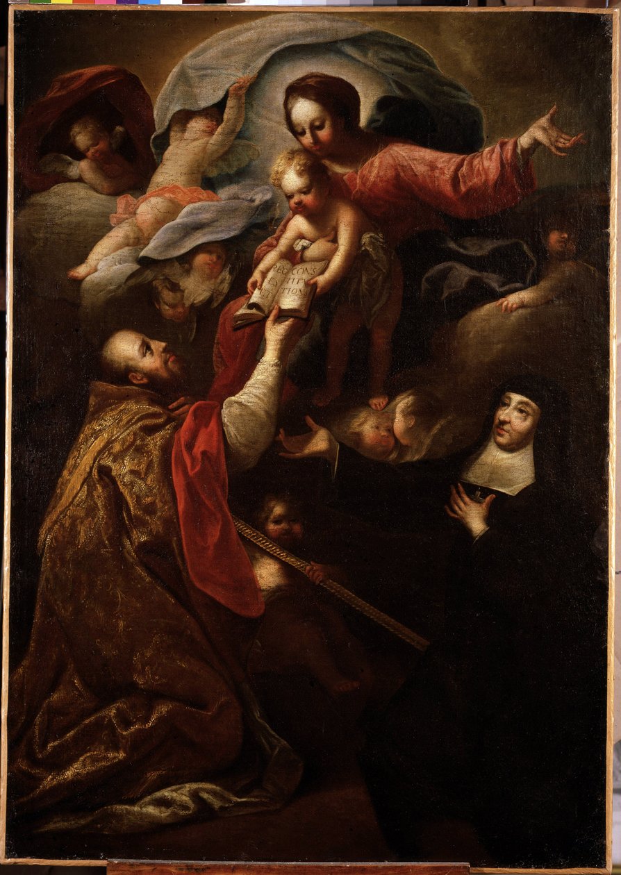 Vergine e Bambino, San Francesco di Sales e Santa Giovanna di Chantal da Michel Serre