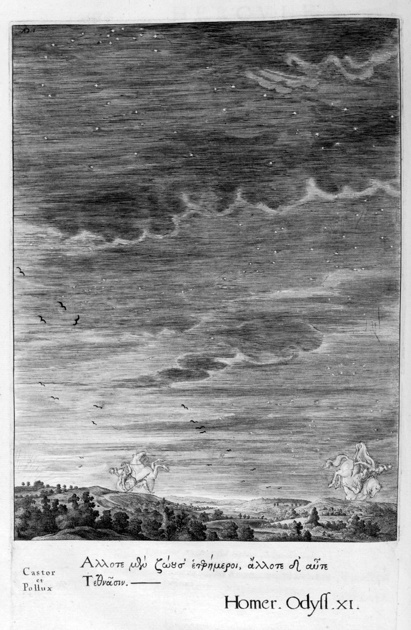 Castore e Polluce, 1655 da Michel de Marolles