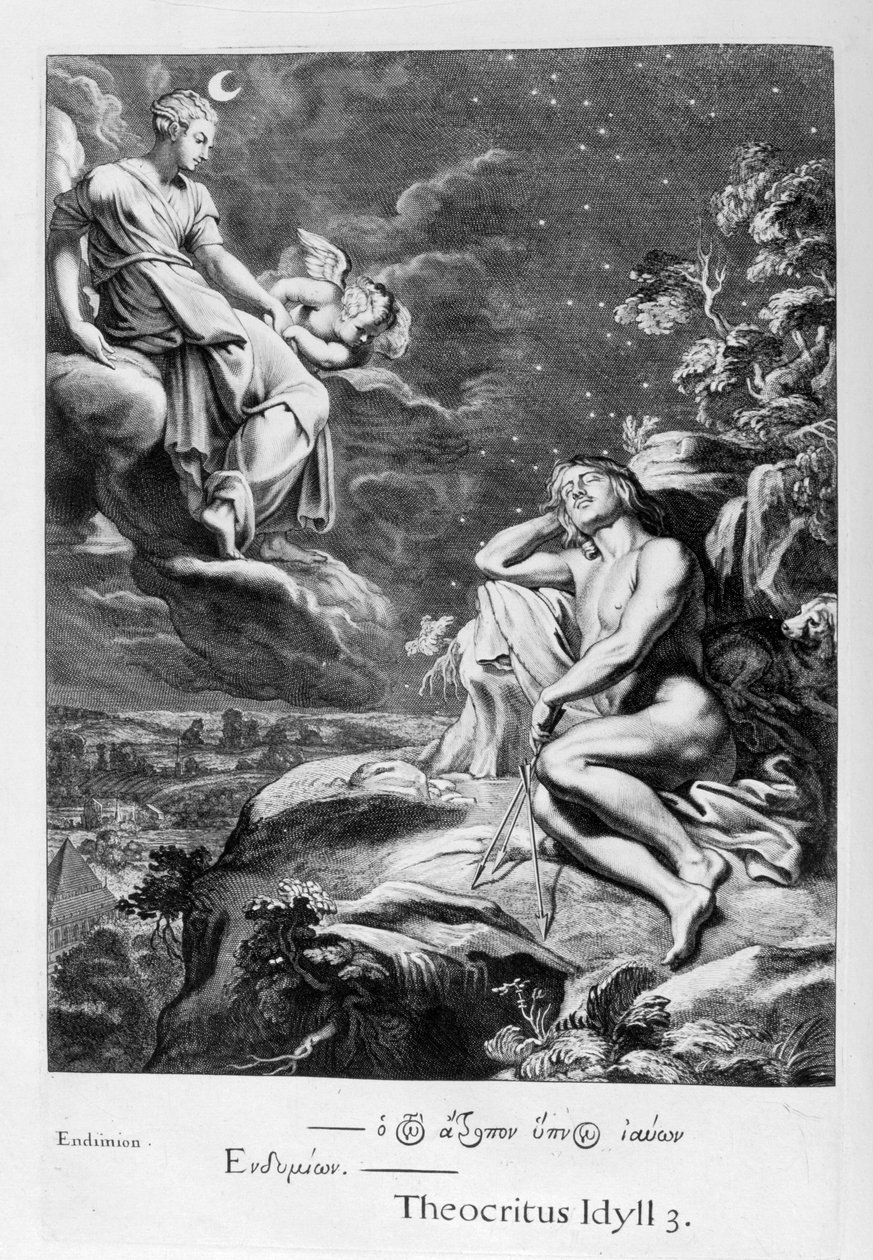 La Luna e Endimione, 1655 da Michel de Marolles
