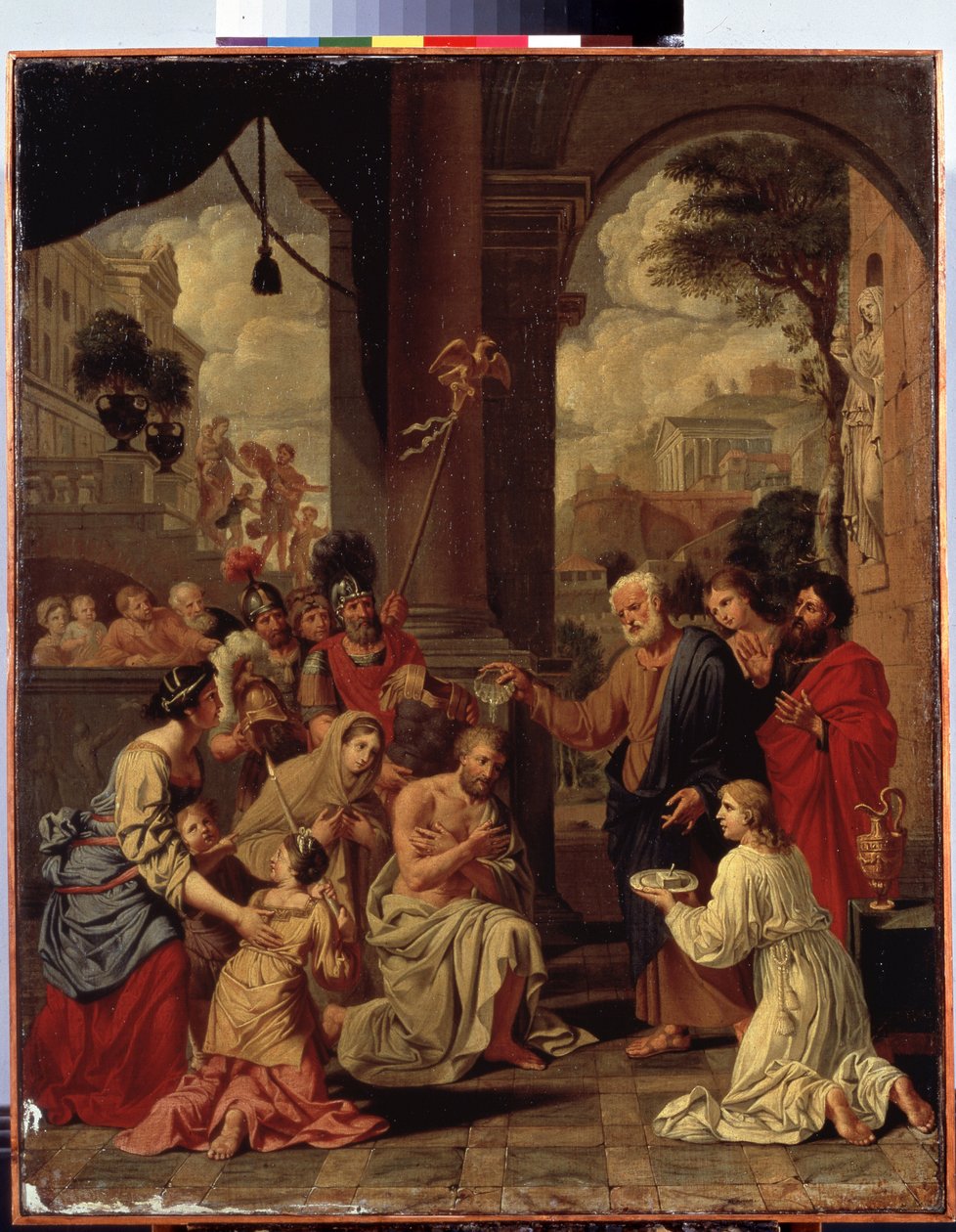 Il battesimo del centurione Cornelio da Michel des Gobelins Corneille