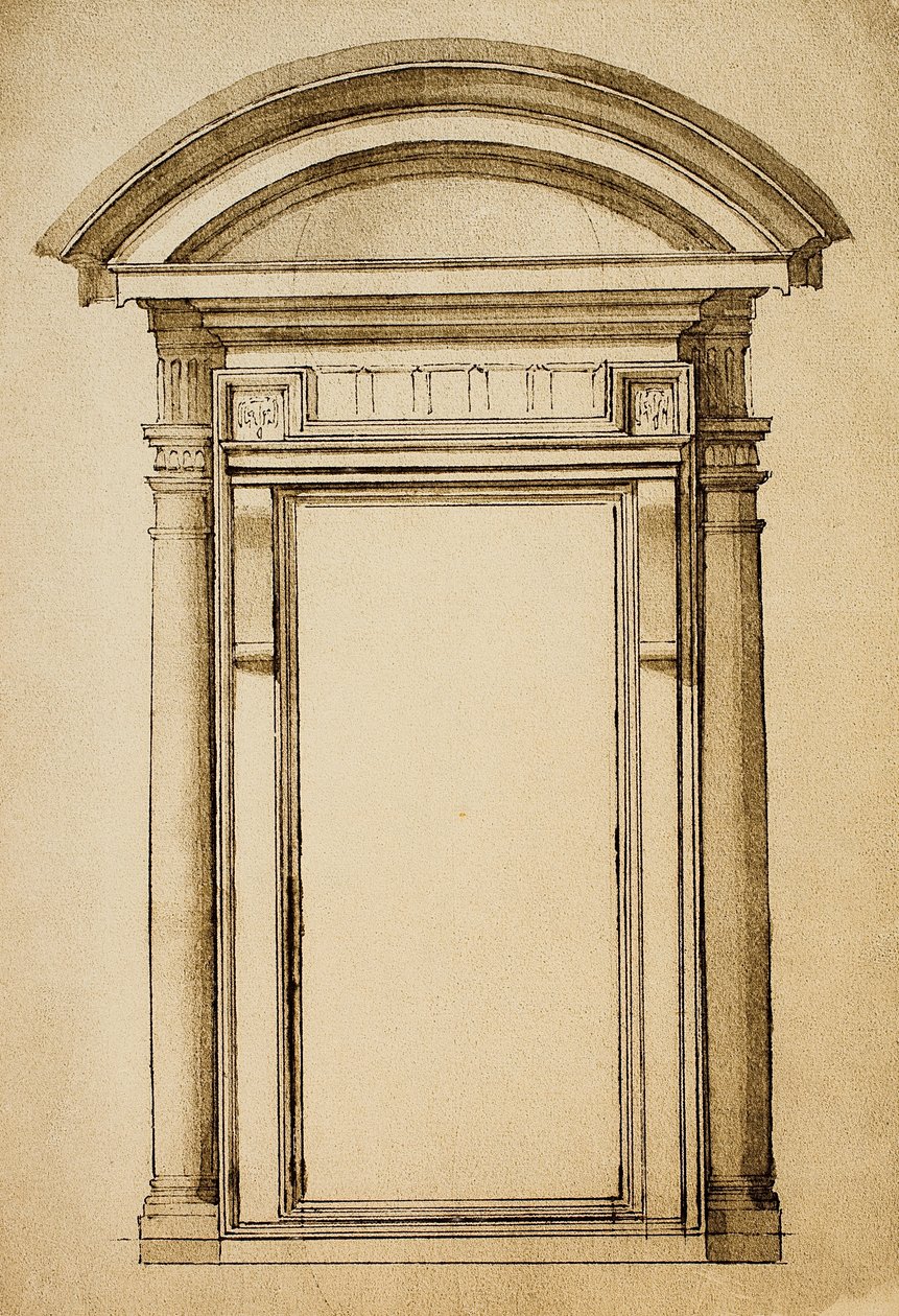 Una porta, disegno di Michelangelo da Michelangelo Buonarroti