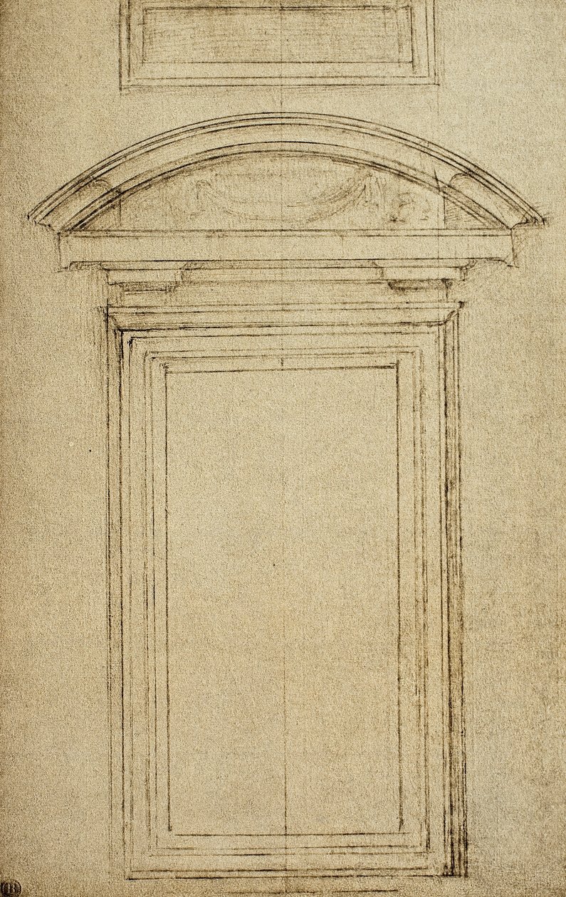 Studio architettonico per una finestra da Michelangelo Buonarroti