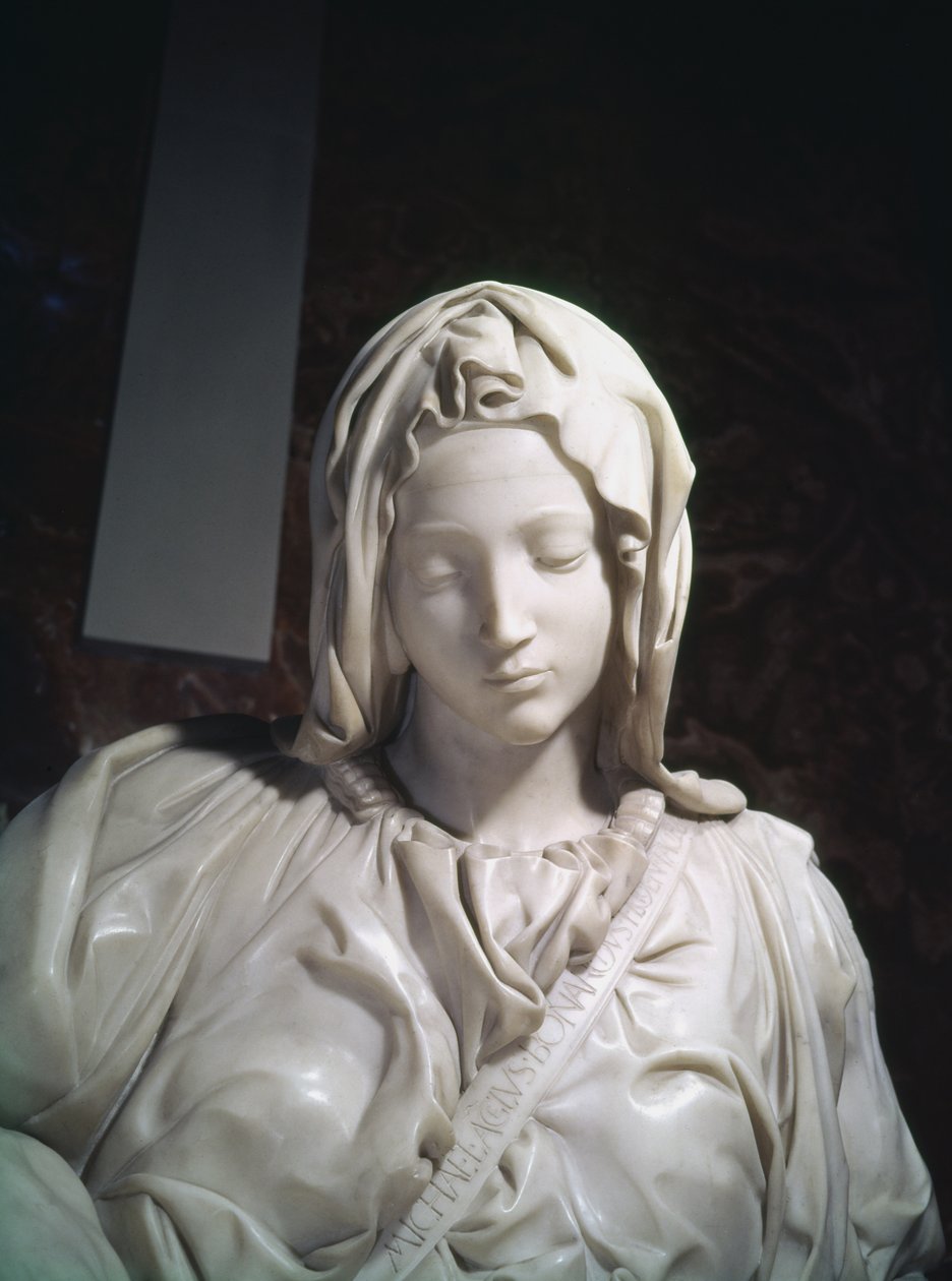 Dettaglio della Pietà, 1498-99 da Michelangelo Buonarroti