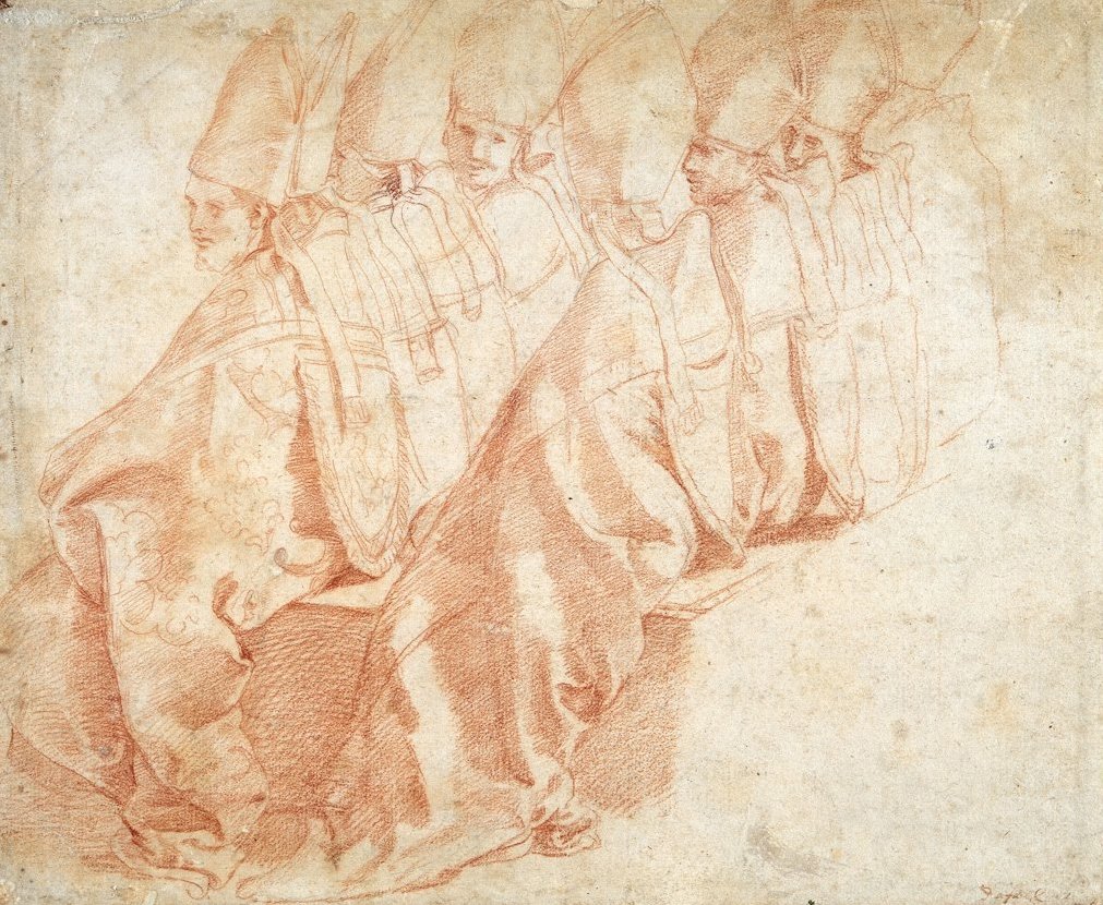 Otto vescovi seduti da Michelangelo Buonarroti
