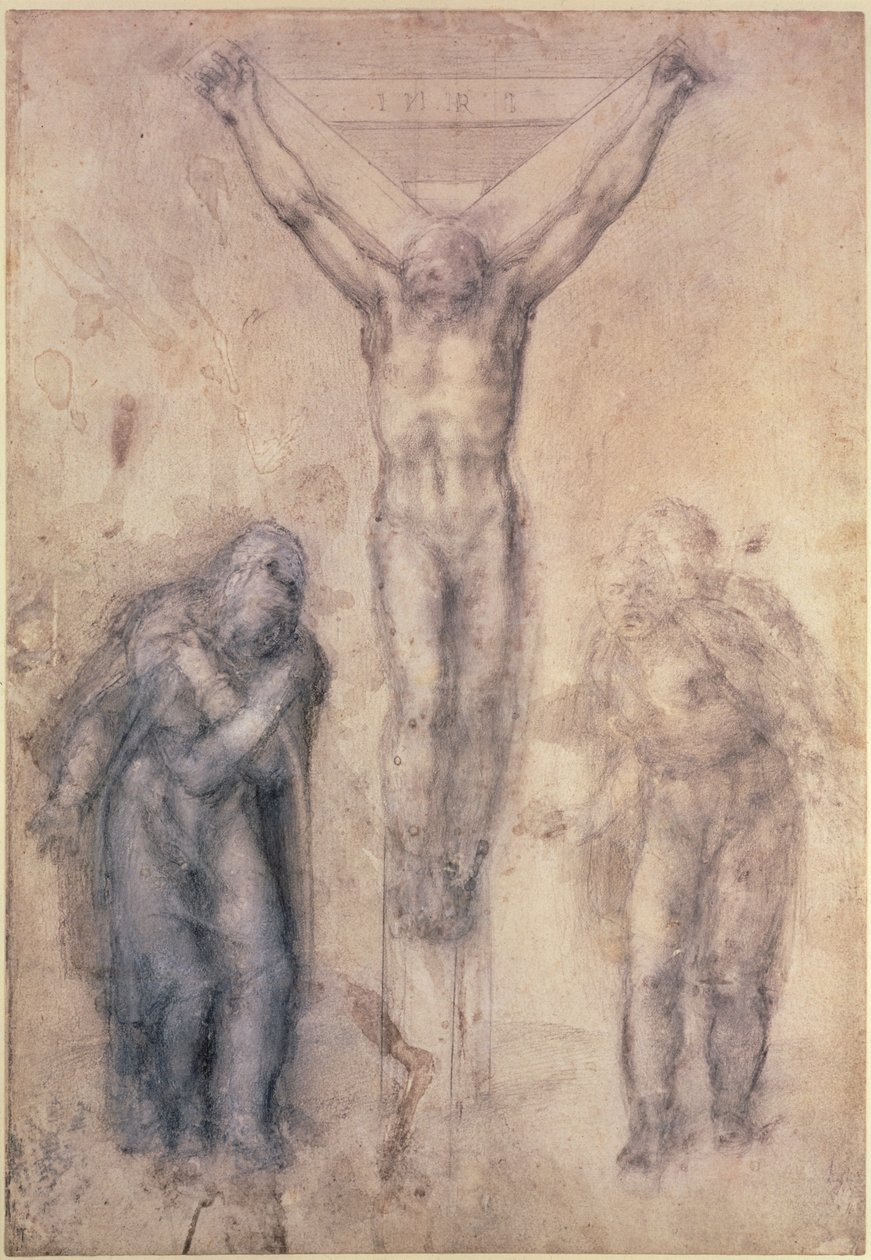 Inv.1895-9-15-509 Recto W.81 Studio per una Crocifissione da Michelangelo Buonarroti