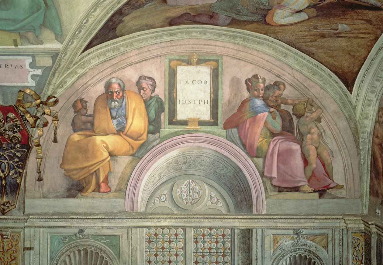 Giacobbe e Giuseppe, Cappella Sistina da Michelangelo Buonarroti
