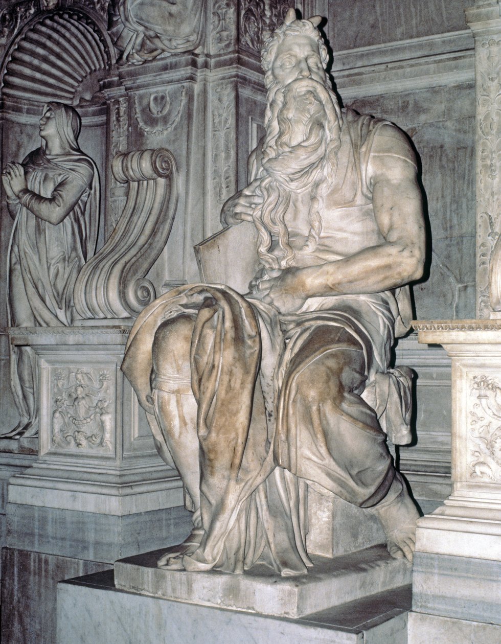Mosè, scultura dalla tomba di Papa Giulio II (1513-16) da Michelangelo Buonarroti