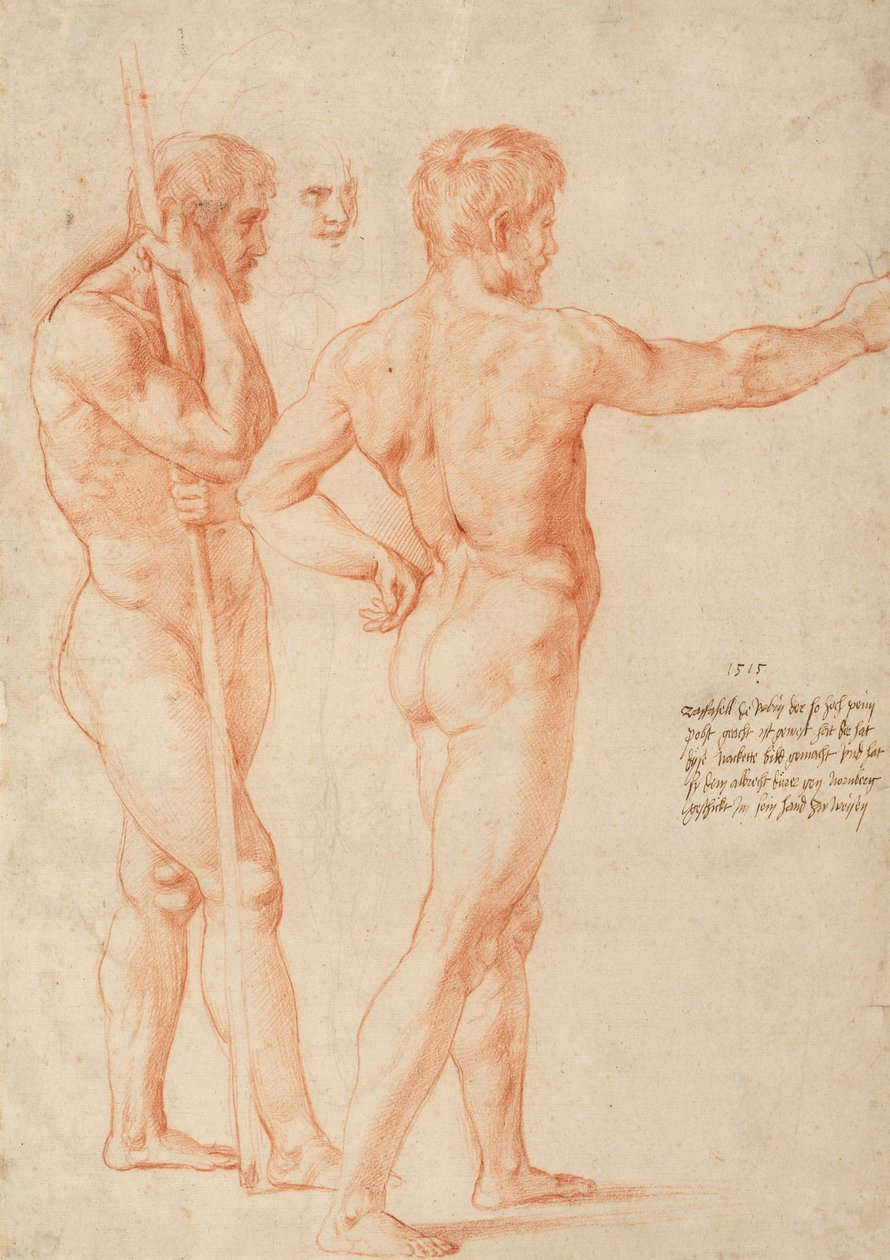 Studi di nudi da Michelangelo Buonarroti