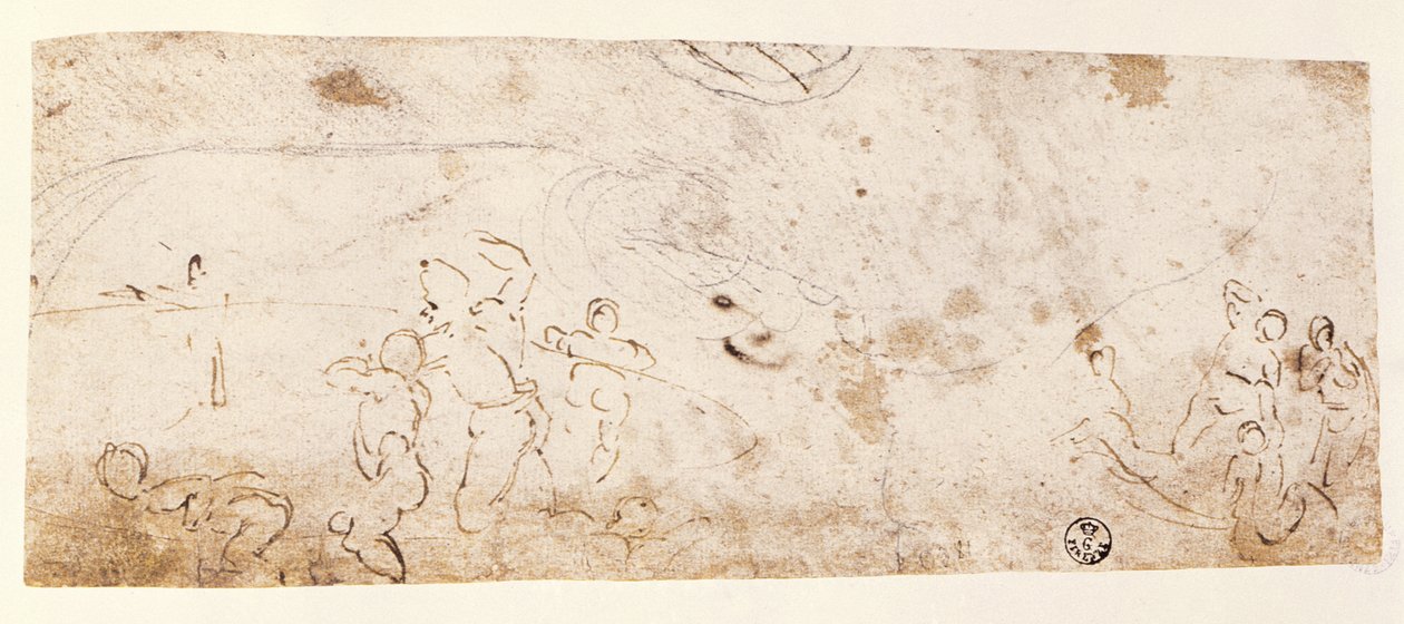 Soffitto della Cappella Sistina (1508-12): schizzo di figure per 
