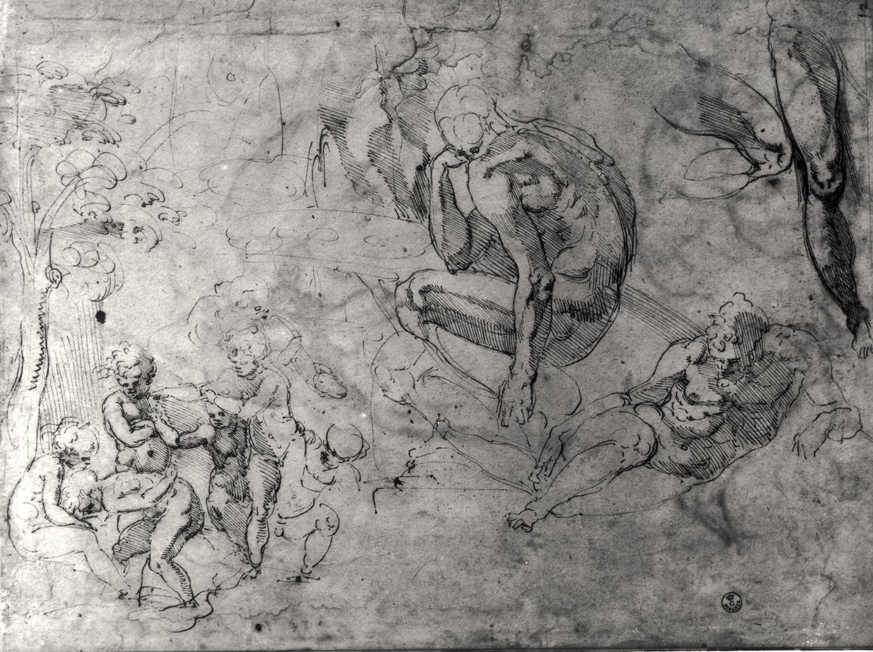 Studi per figure da Michelangelo Buonarroti