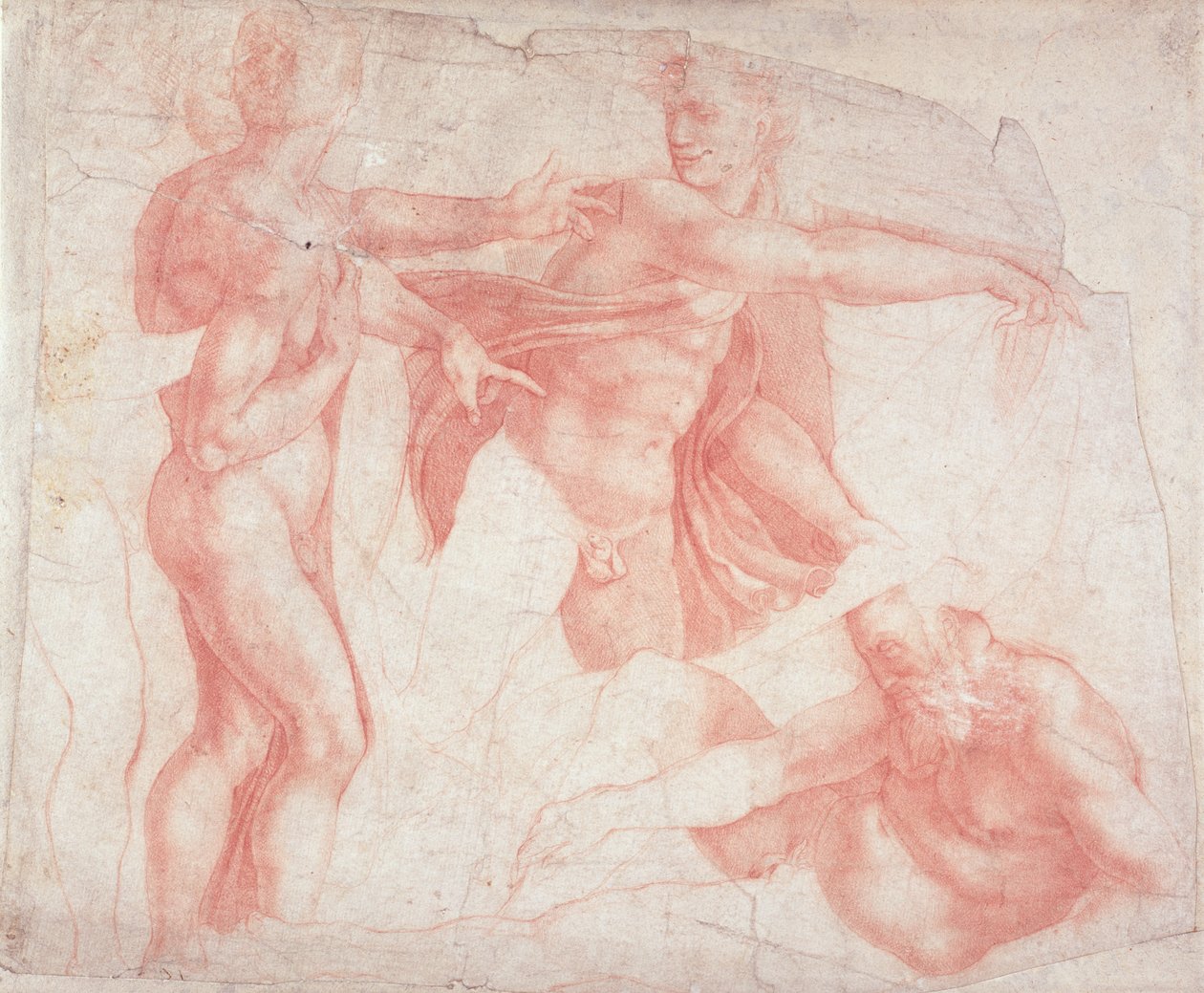 Studi di nudi maschili da Michelangelo Buonarroti
