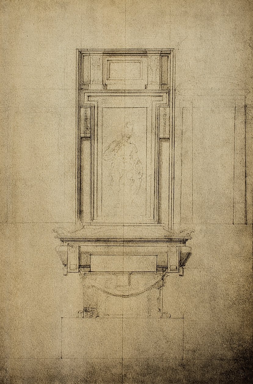 Studio per uno dei monumenti nella Cappella Medici della basilica di San Lorenzo da Michelangelo Buonarroti