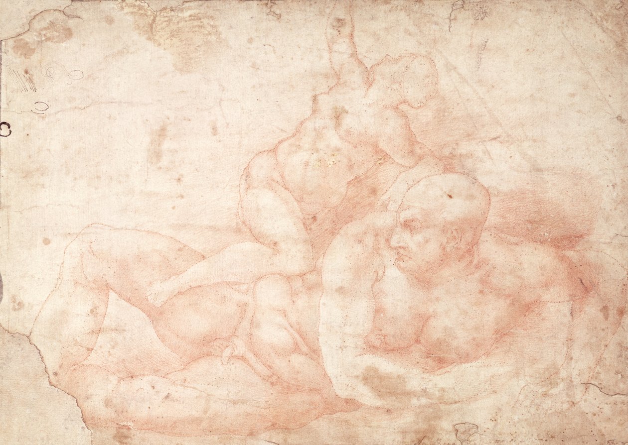 Studio di un Nudo Maschile e Femminile da Michelangelo Buonarroti