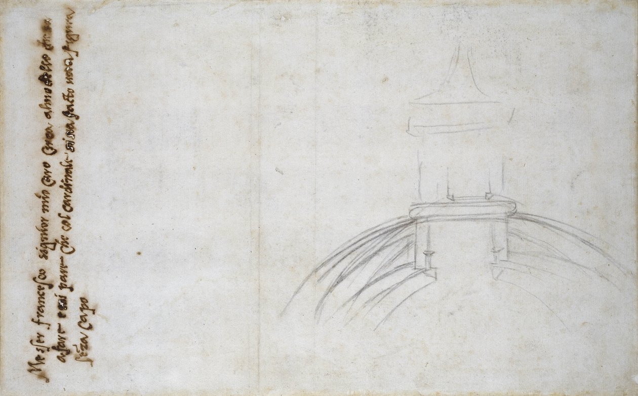 Studio della lanterna per San Pietro, 1557 da Michelangelo Buonarroti