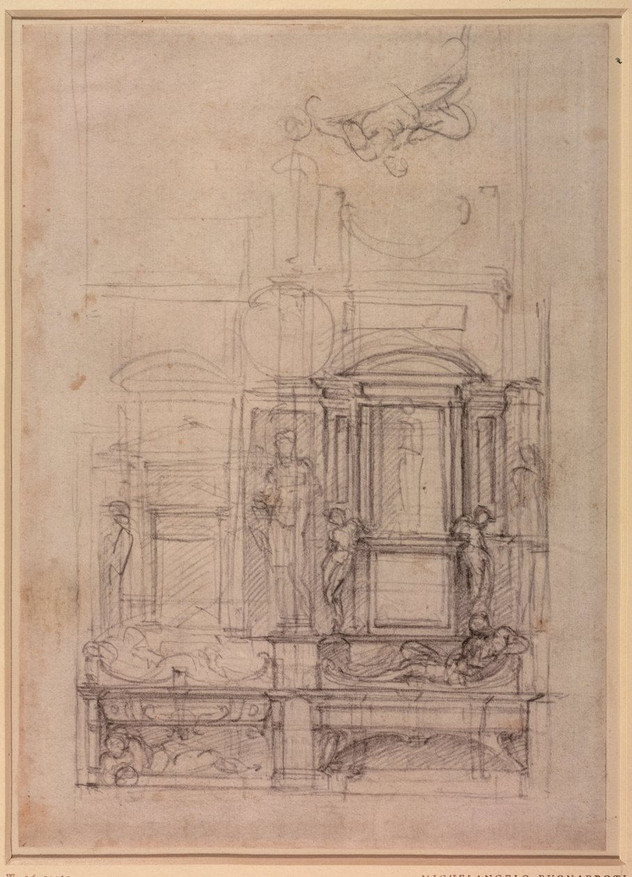 W.26r Progetto per la Cappella Medici nella chiesa di San Lorenzo, Firenze da Michelangelo Buonarroti