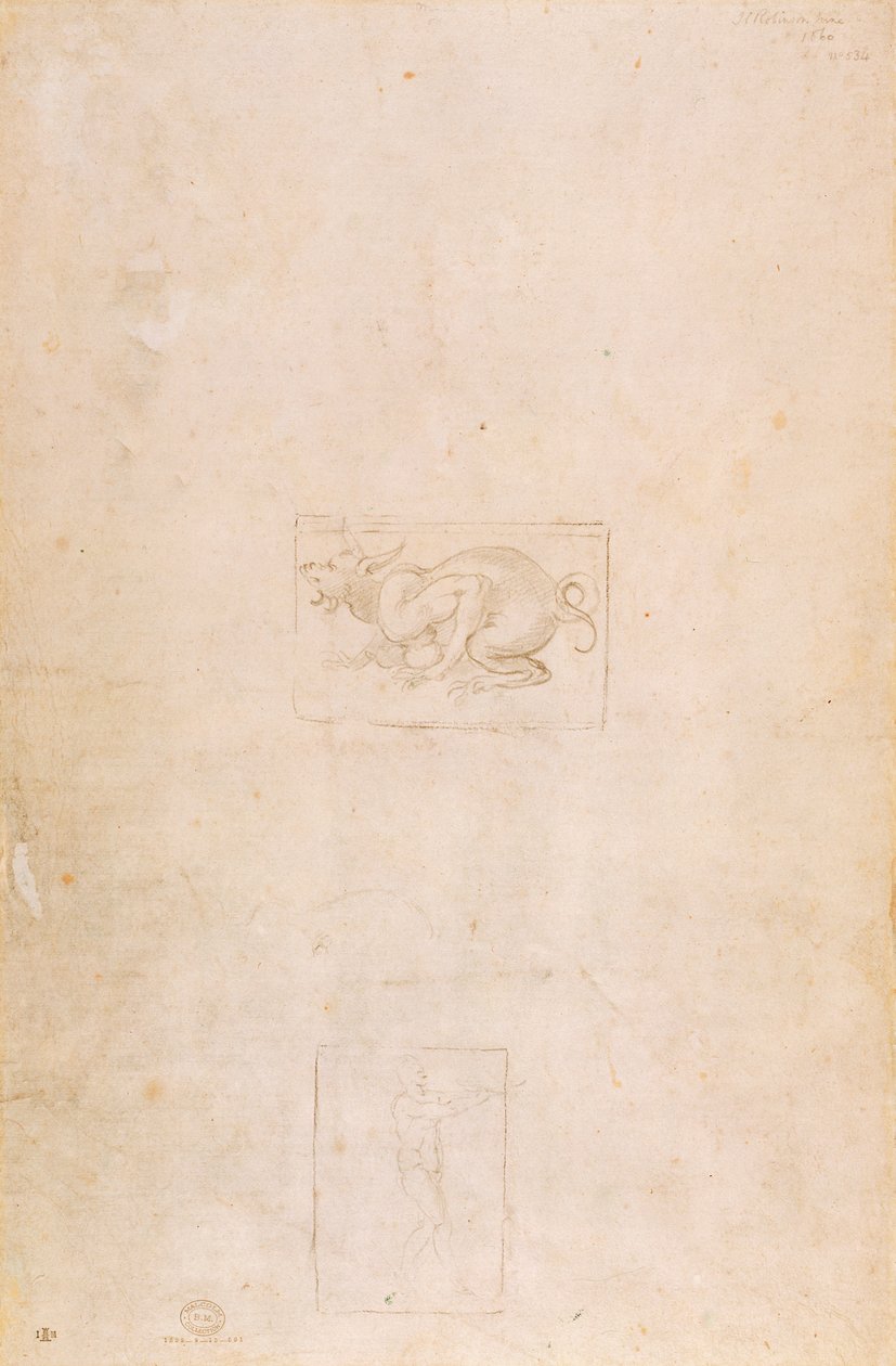 Studio di un drago da Michelangelo Buonarroti