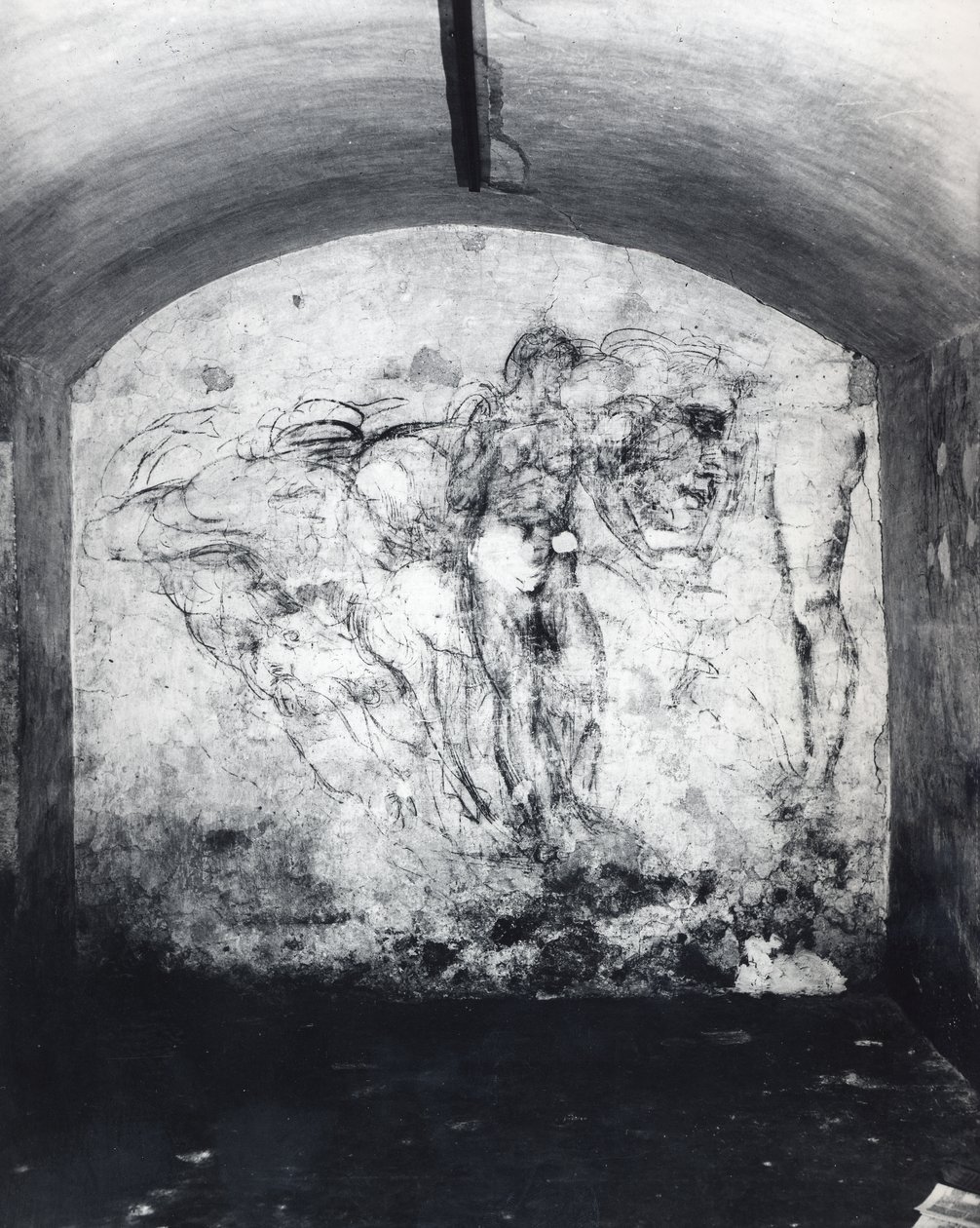 Disegno murale di figure, c.1530 da Michelangelo Buonarroti