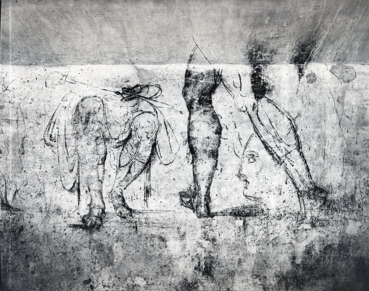 Disegno murale di gambe, c.1530 da Michelangelo Buonarroti