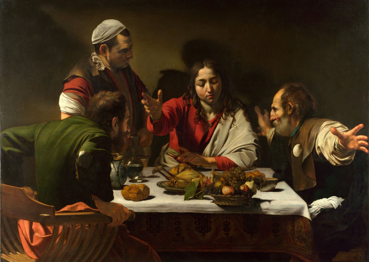 La cena di Emmaus, 1601 da Michelangelo Merisi Caravaggio