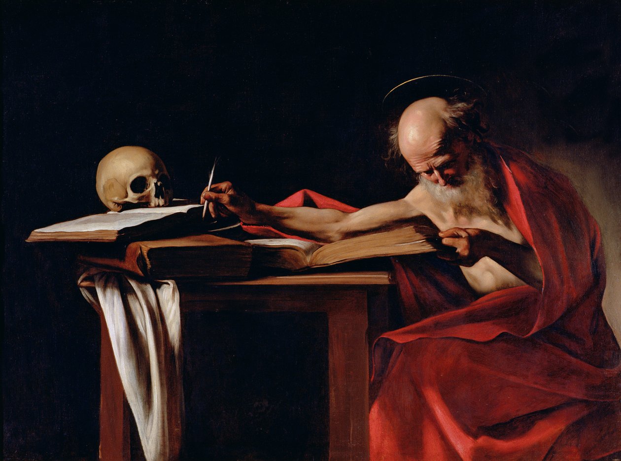 San Girolamo scrivendo (dettaglio) da Michelangelo Merisi Caravaggio