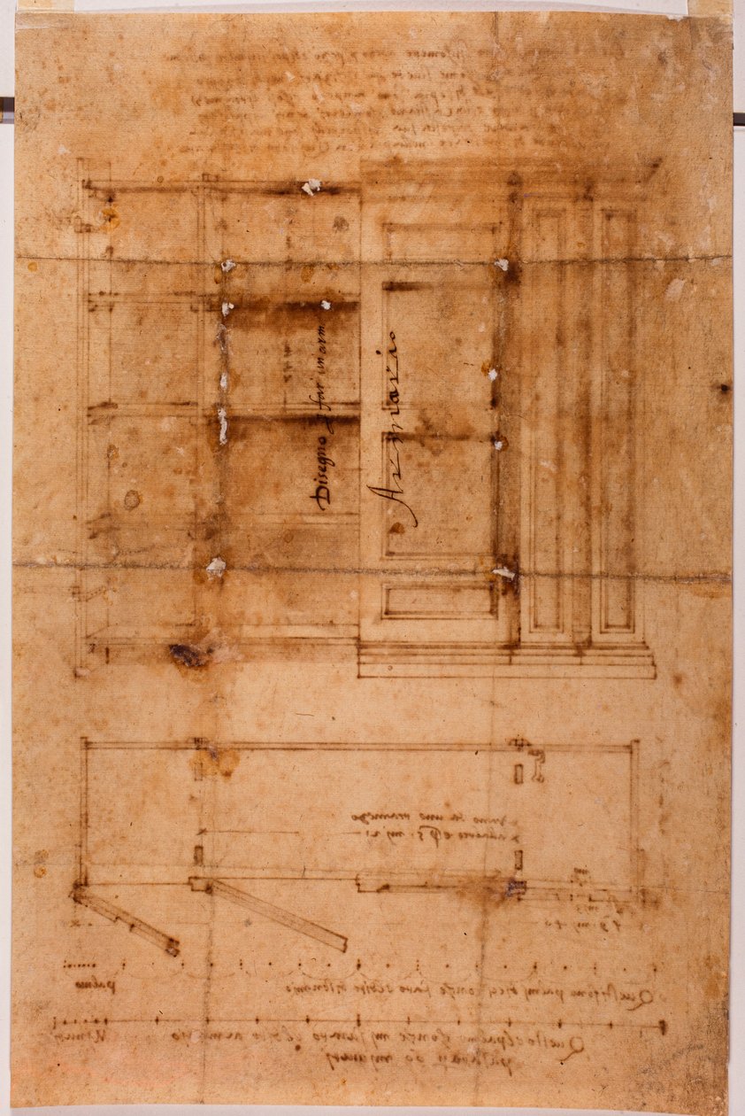 Disegno di armadio da Michelangelo (after) Buonarroti
