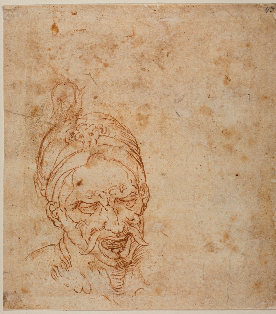 Studio di testa orientale da Michelangelo (after) Buonarroti