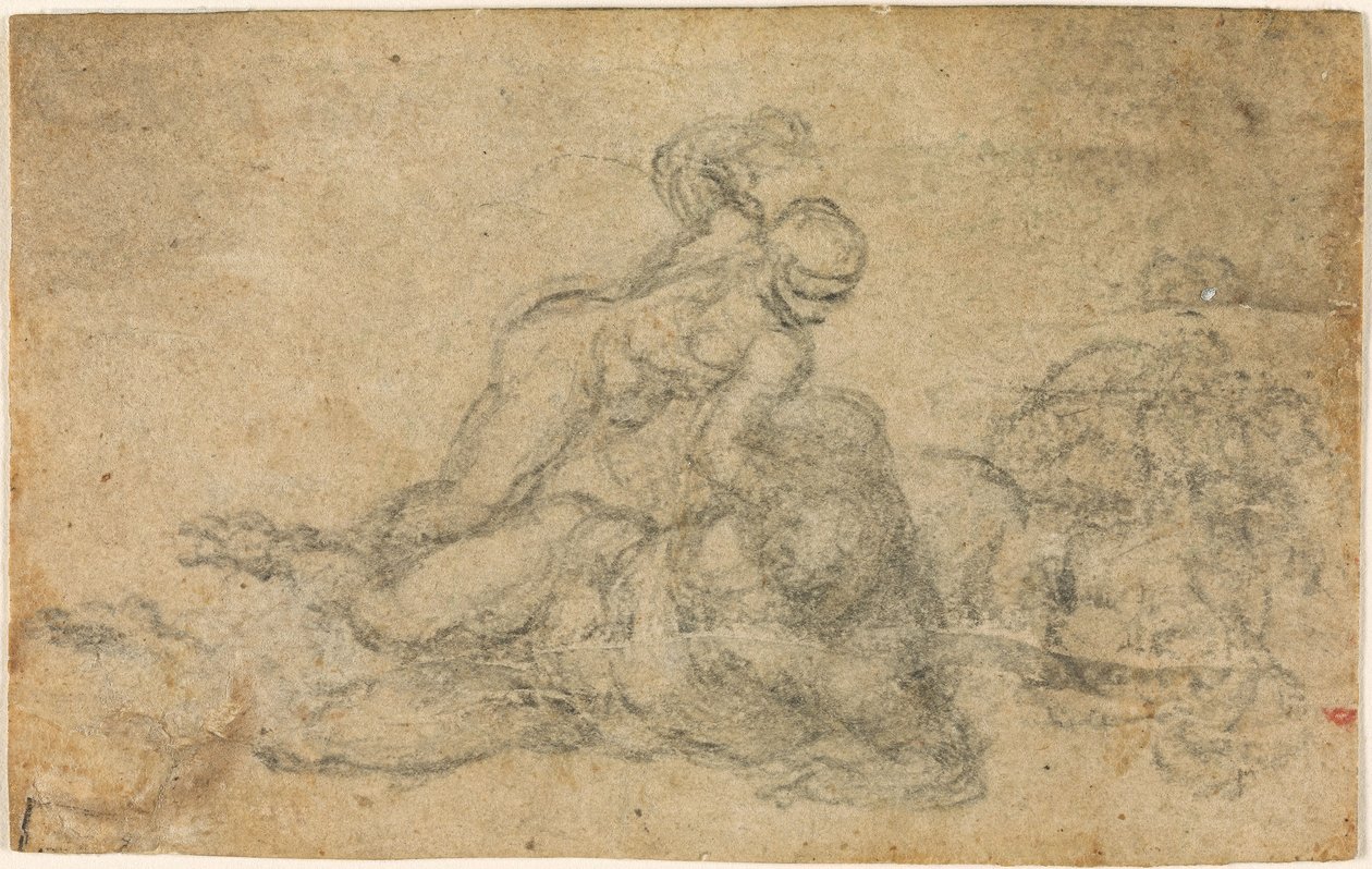 Michelangelo - Davide e Golia. Studi architettonici a righe, ca. 1550-1556, I, 32a da Michelangelo