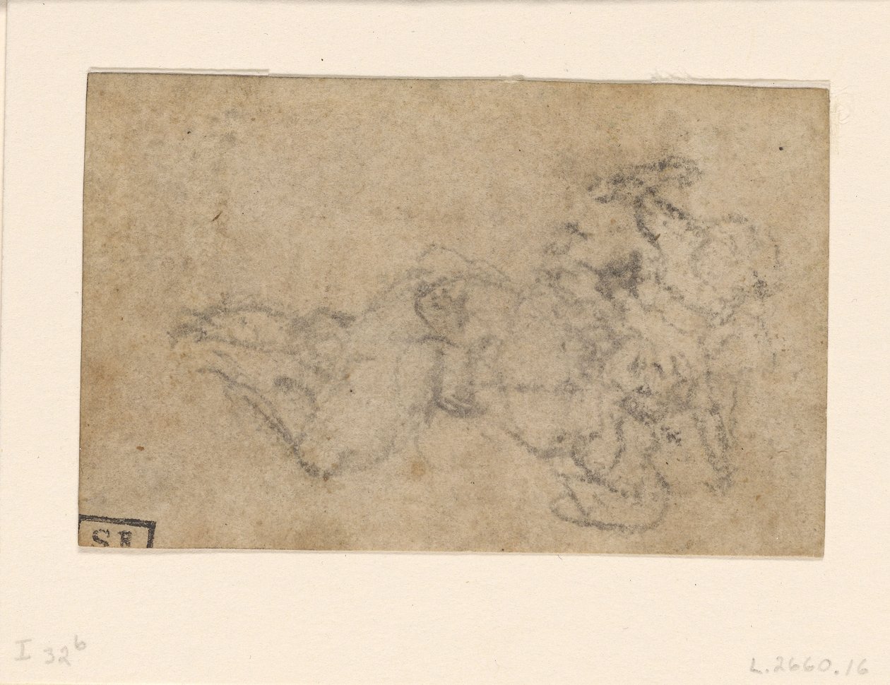 Michelangelo - Davide e Golia. Studi architettonici a righe, ca. 1550-1556, I, 32b da Michelangelo