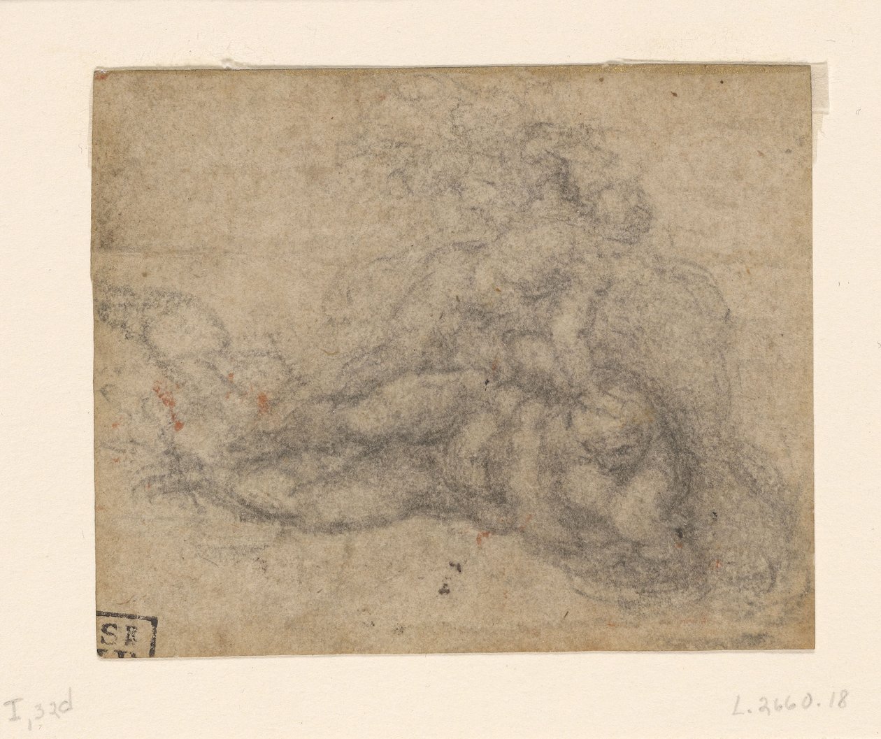 Michelangelo - Davide e Golia. Studi architettonici a righe, ca. 1550-1556, I, 32d da Michelangelo
