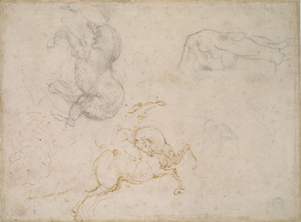 Cavaliere in carica e altri studi da Michelangelo Buonarroti