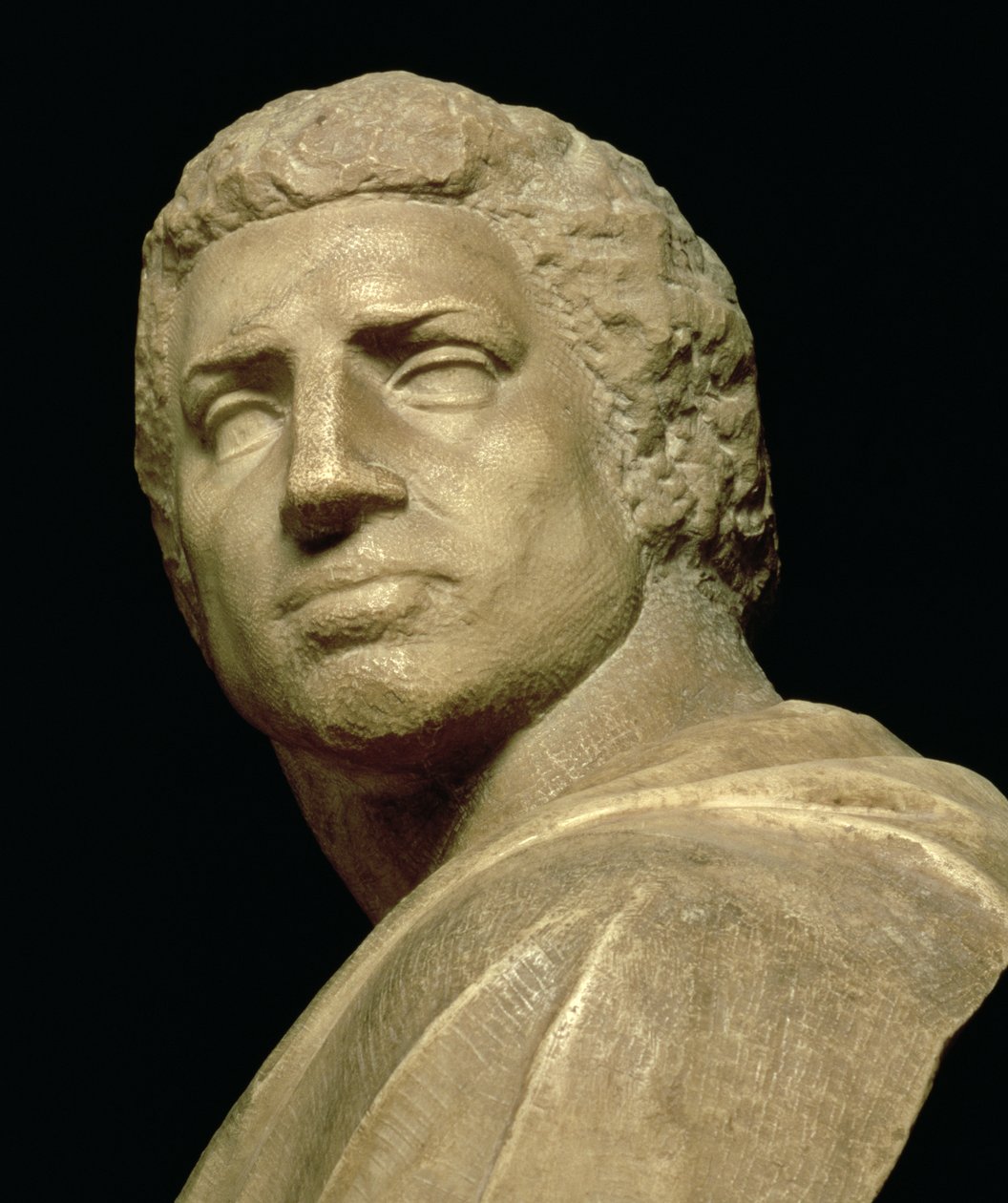 Bruto, dettaglio della testa dal busto di Michelangelo Buonarroti 1475-1564, c.1539-40 (dettaglio) da Michelangelo Buonarroti